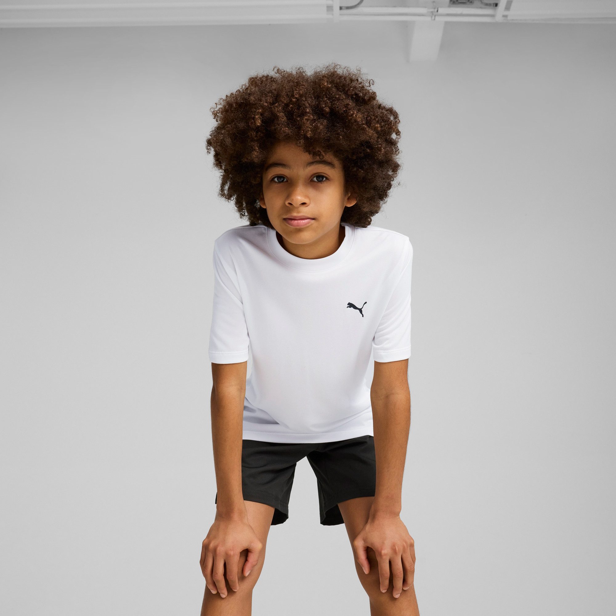PUMA T-shirt TAD ESS TEE B jongens t-shirts maat 140 wit
