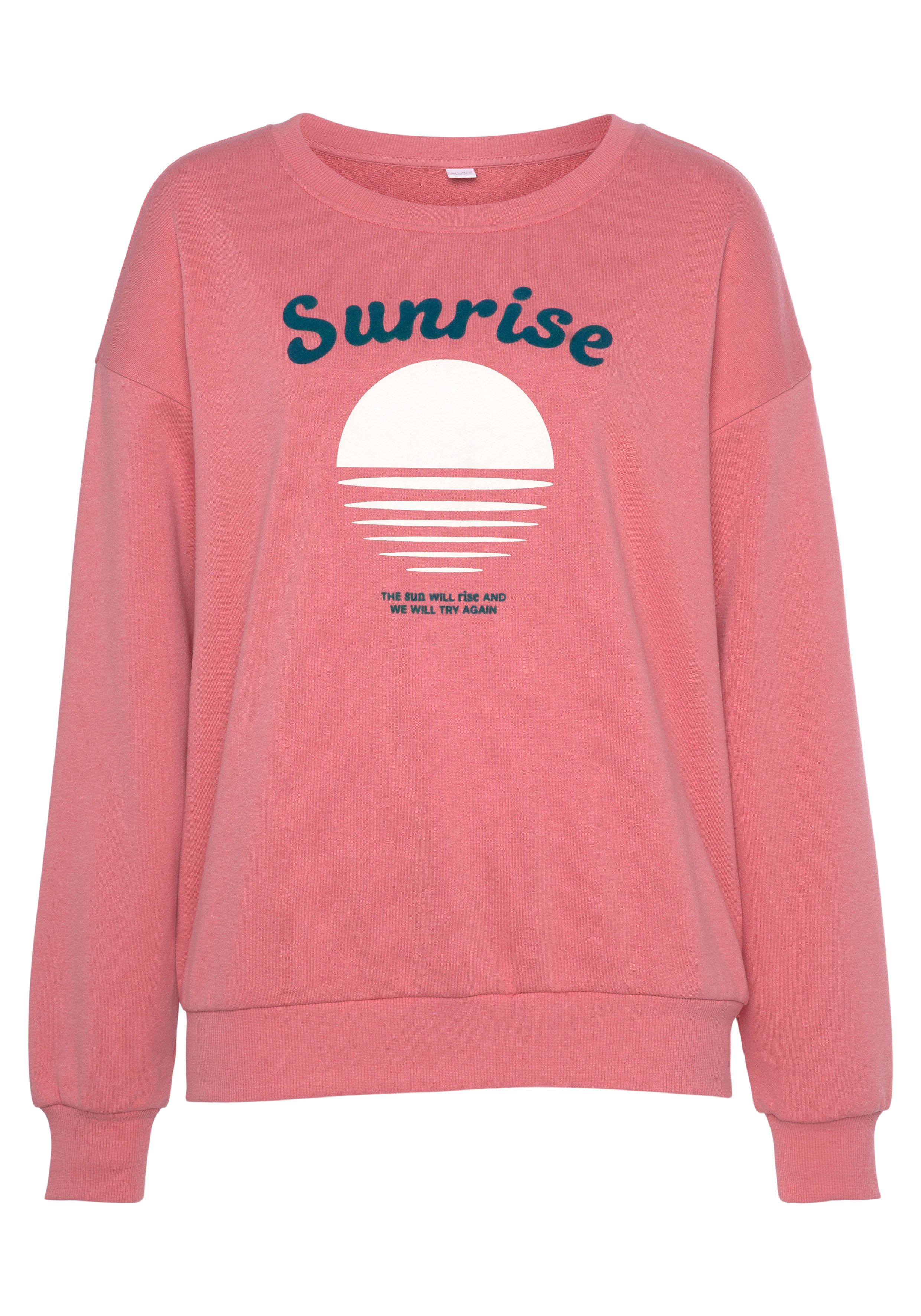 Vivance Sweater -Pullover met mooie frontprint, loungewear
