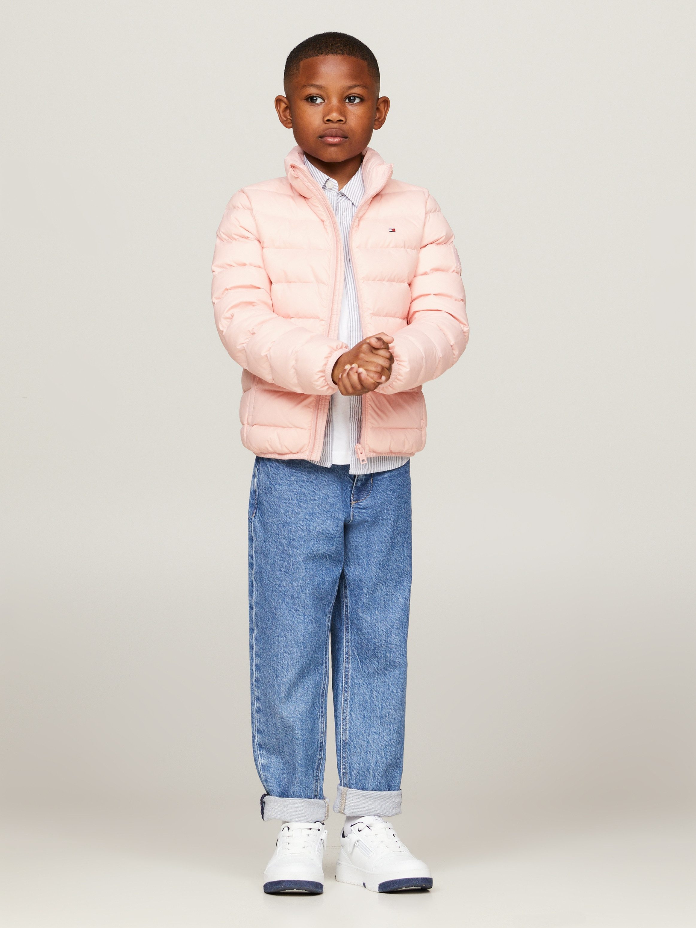 Tommy Hilfiger Gewatteerde jas U ESSENTIAL LIGHT DOWN JACKET Kinderen tot 16 jaar met logostiksel