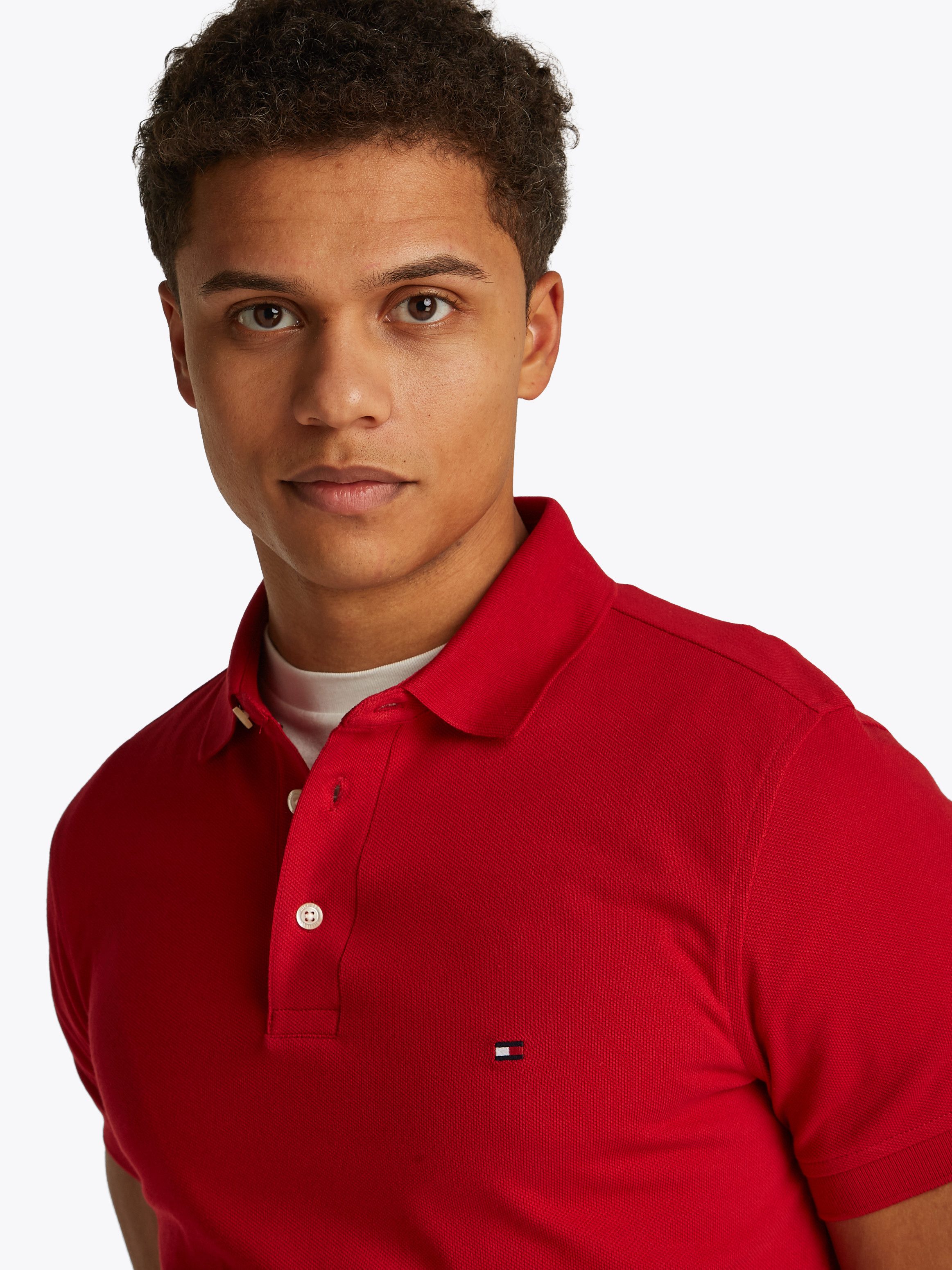 Tommy Hilfiger Poloshirt 1985 SLIM POLO hoogwaardige katoen-piqué kwaliteit