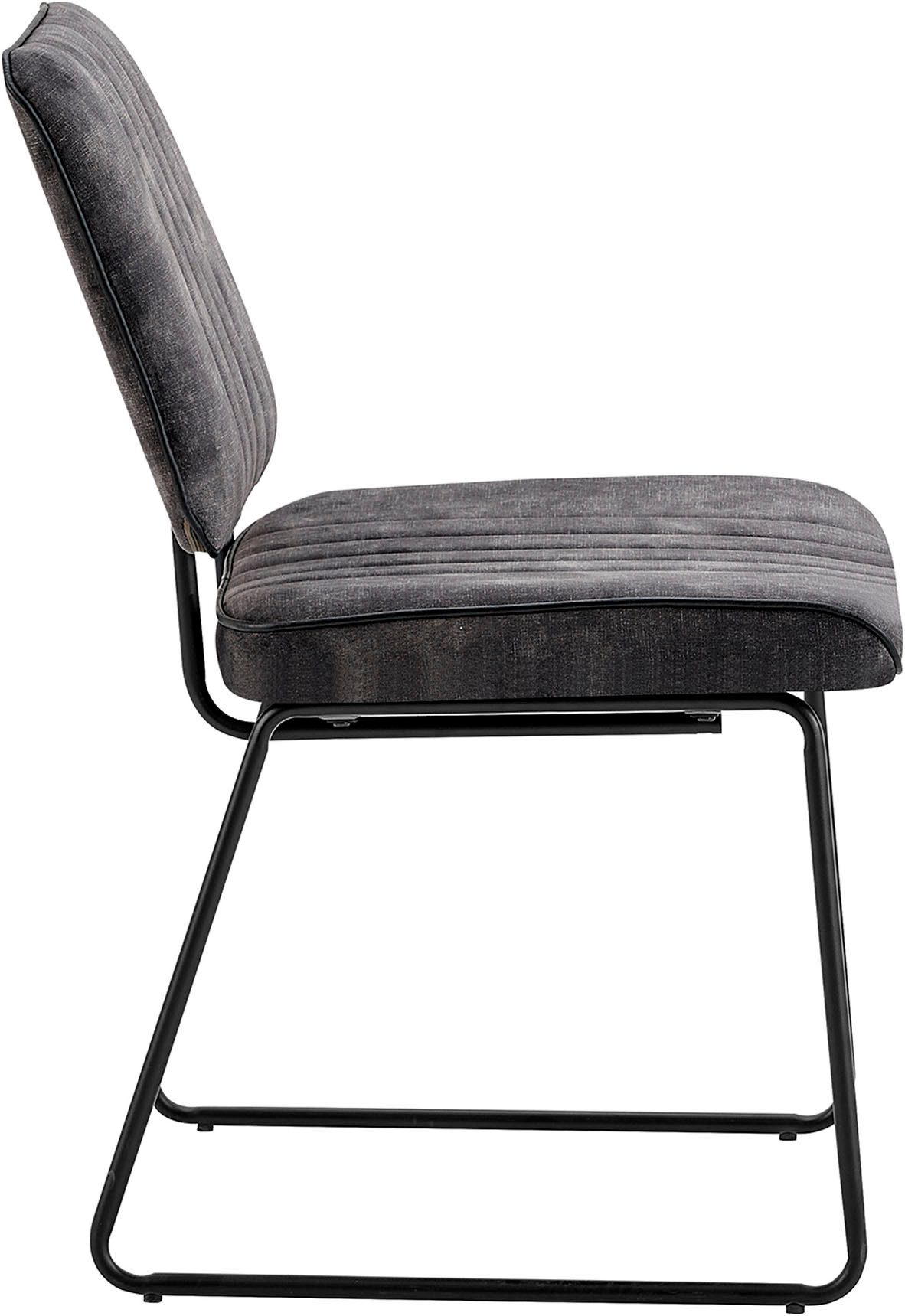 byLIVING Stoel met beugelpoten Liam 4-delige set moderne stoel in praktische 4-set met metalen frame (set, 4 stuks)