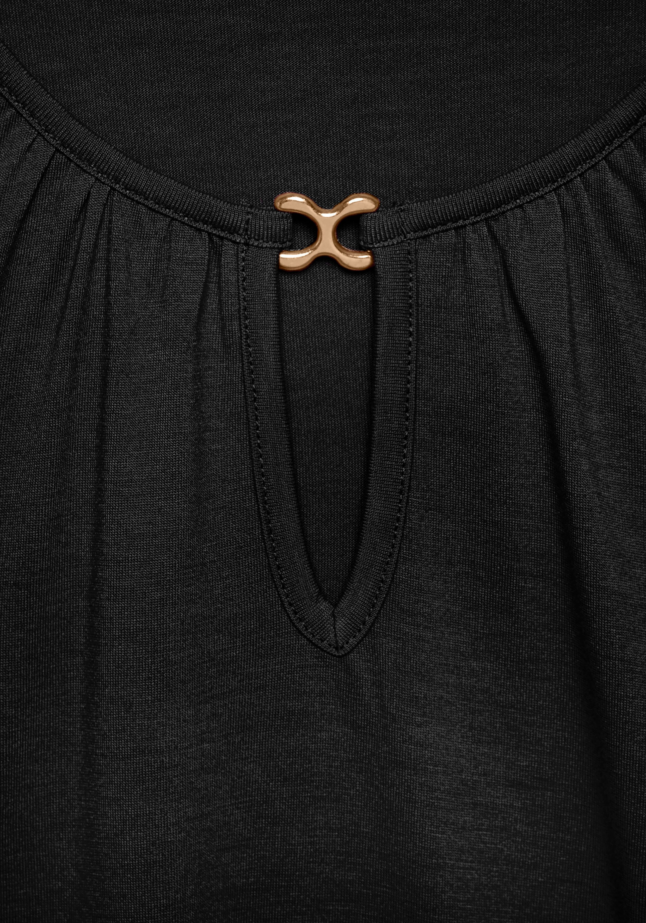 Vivance Tanktop met goudkleurige decoratief accessoire, elegante blousetop