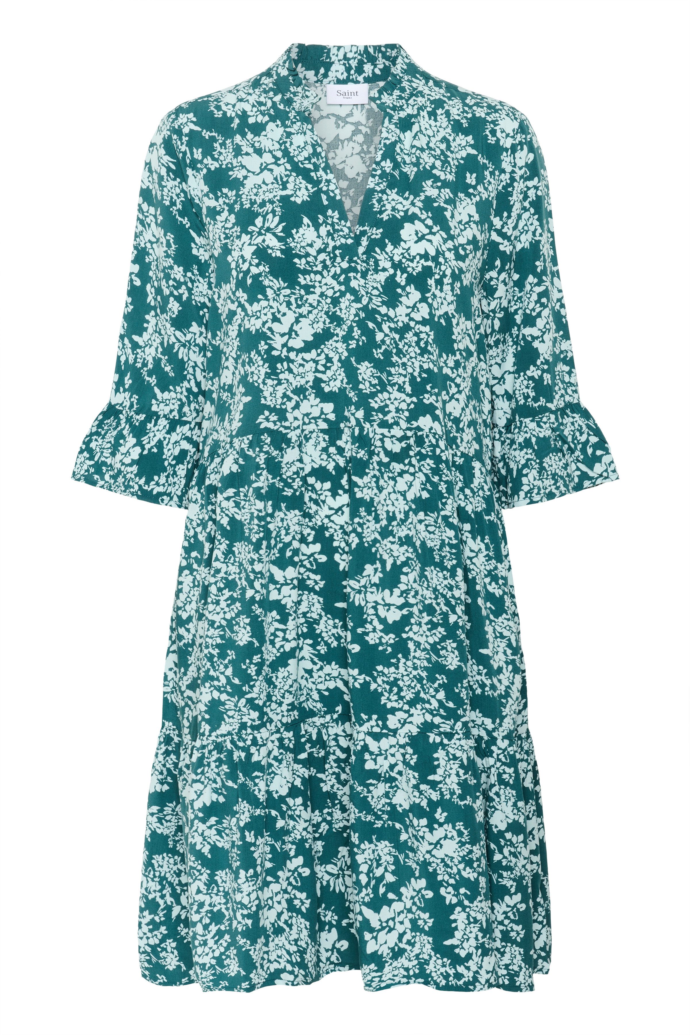 Saint Tropez Blousejurk EdaSZ dress met volants en 3/4 mouwen