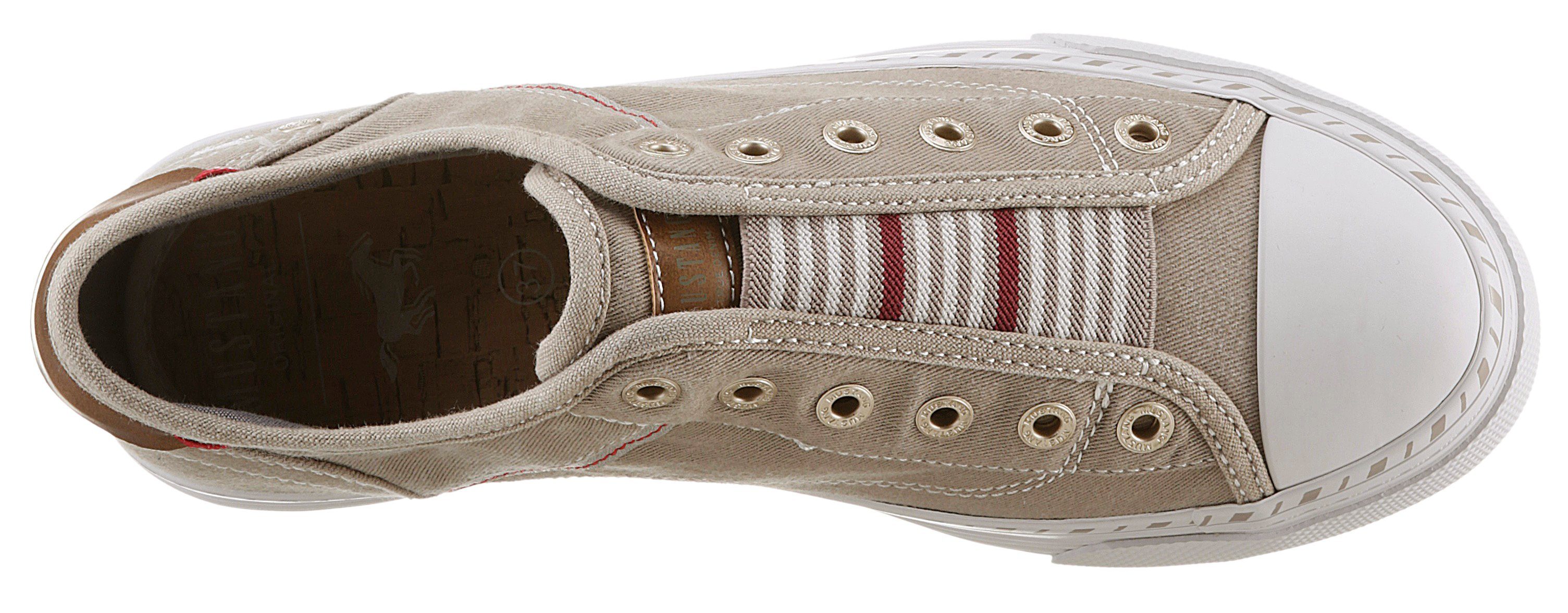 Mustang Shoes Slip-on sneakers Instapschoen, Vrijetijdsschoen Slippers, instapschoenen, vrijetijdsschoenen met praktische elastische band