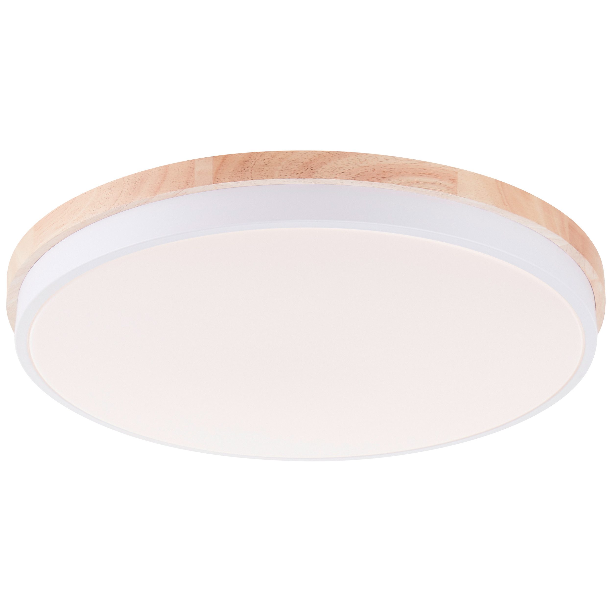 Brilliant Leuchten Led-plafondlamp Baarlo Ø 50 cm, 4500 lm, 3000-6500 K, dimbaar, afstandsbediening, hout/metaal