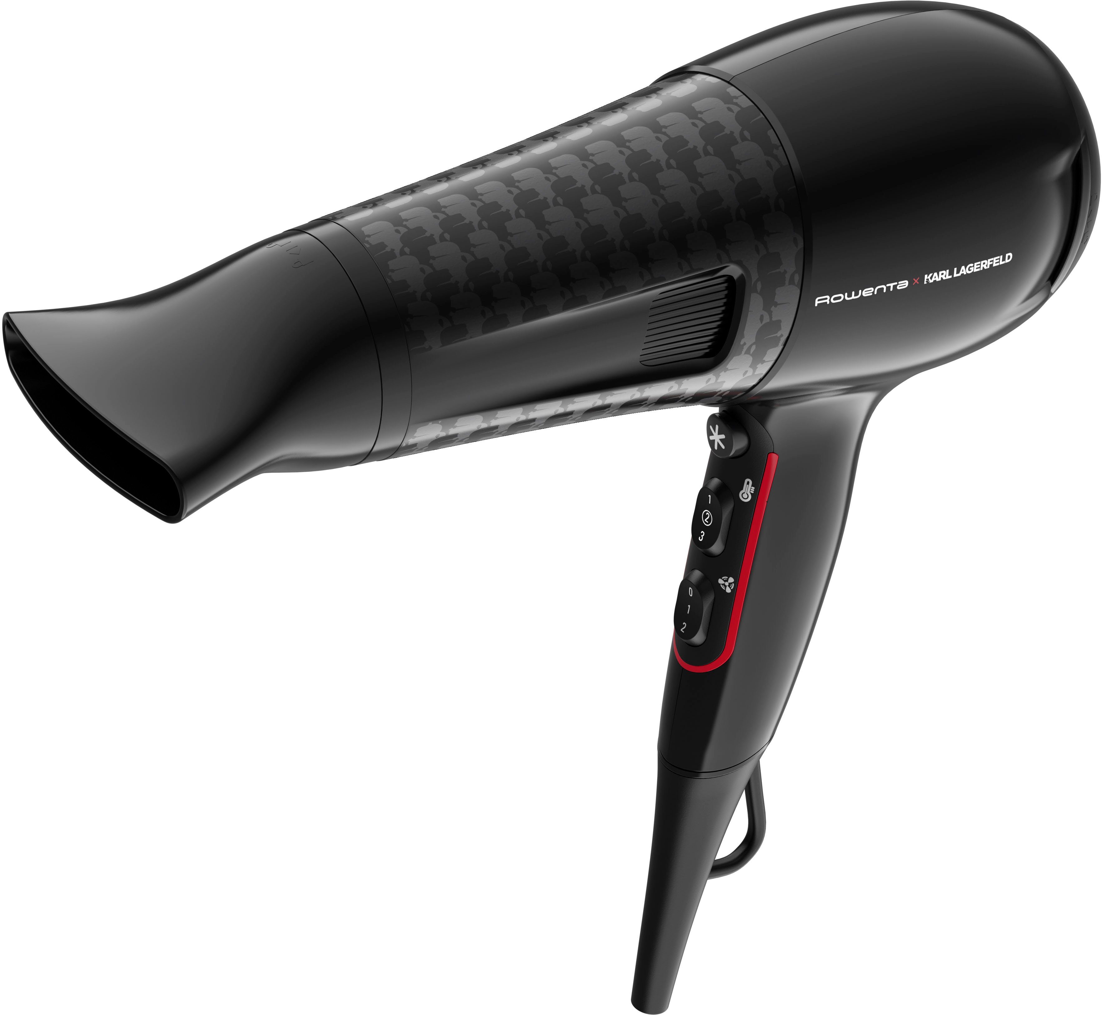 Rowenta Haardroger ROWENTA x Karl Lagerfeld CV591L Powerline 2100w, ionen, energiebesparende motor, koude lucht, 6 instellingen