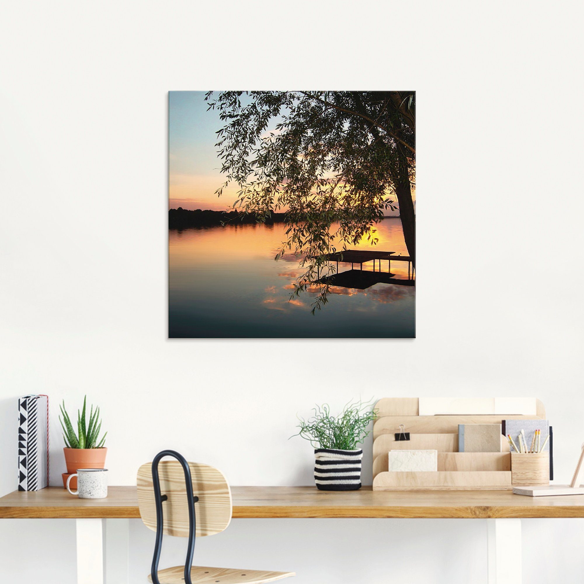 Artland Print op glas Landschapsfotografie in verschillende maten