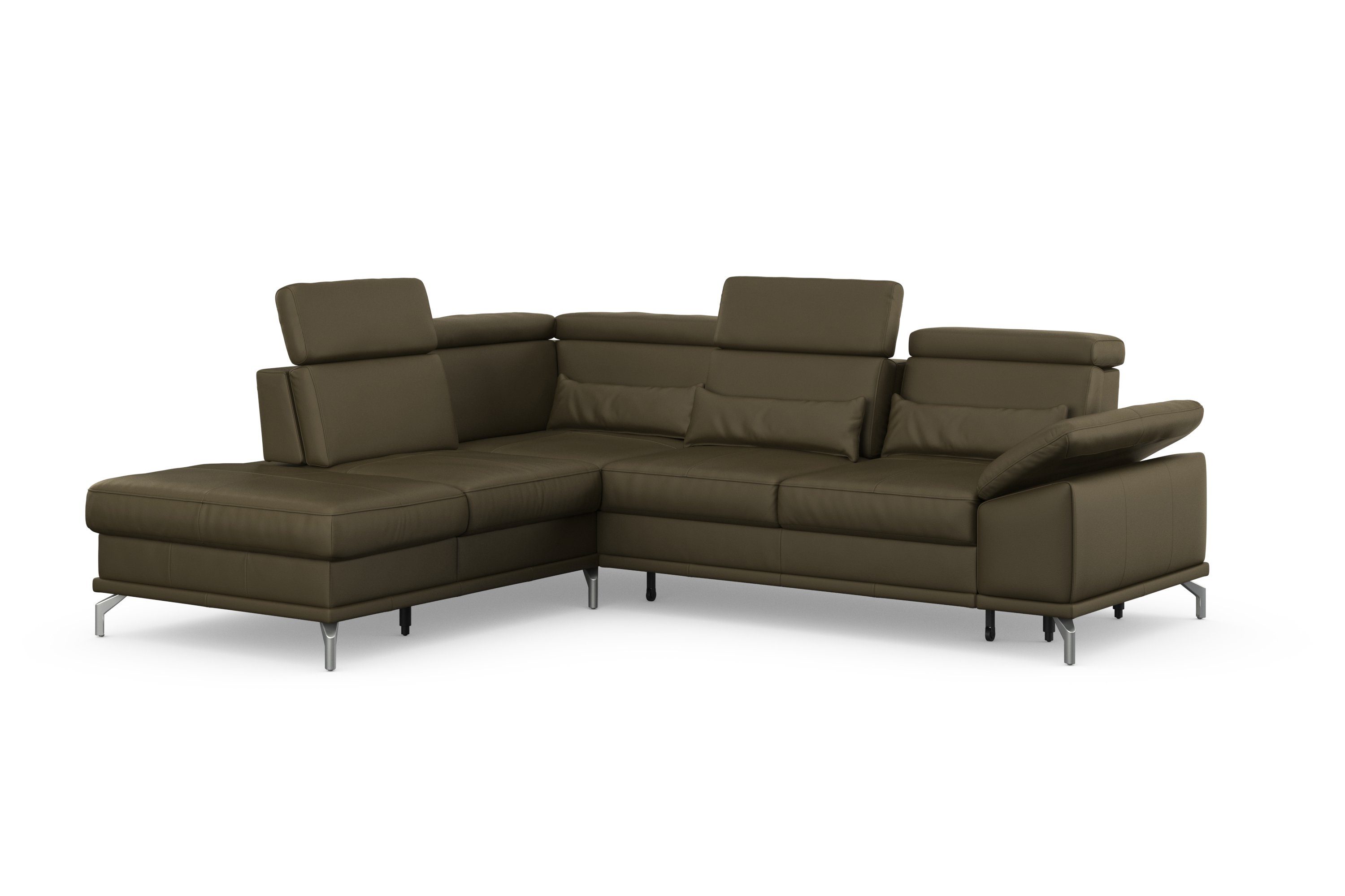 sit&more Hoekbank Cabrio L-vorm, met zitdiepteverstelling, arm- en hoofdsteunverstelling