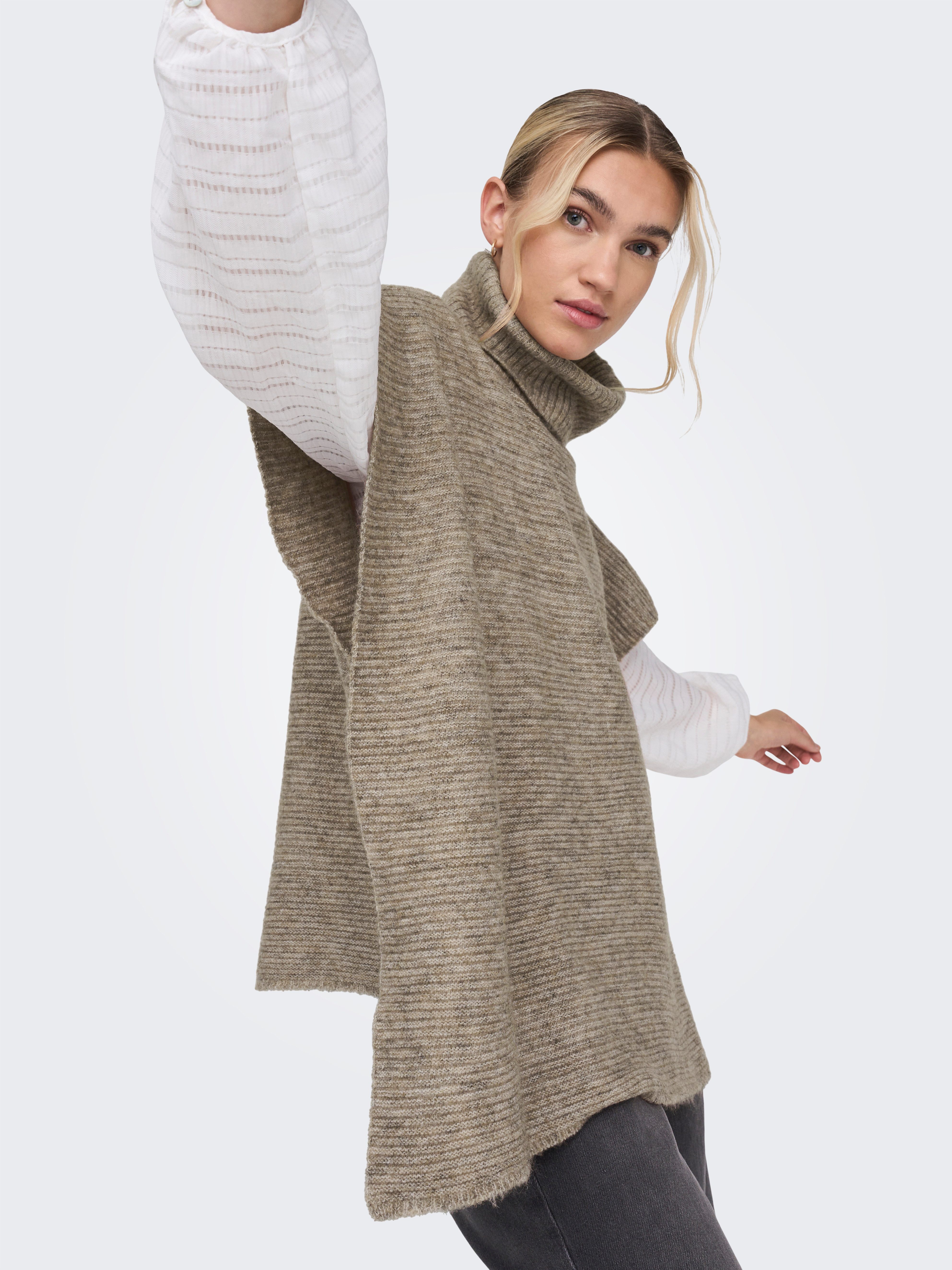 Only Gebreide poncho ONLLOVISA LIFE KNIT PONCHO ACC