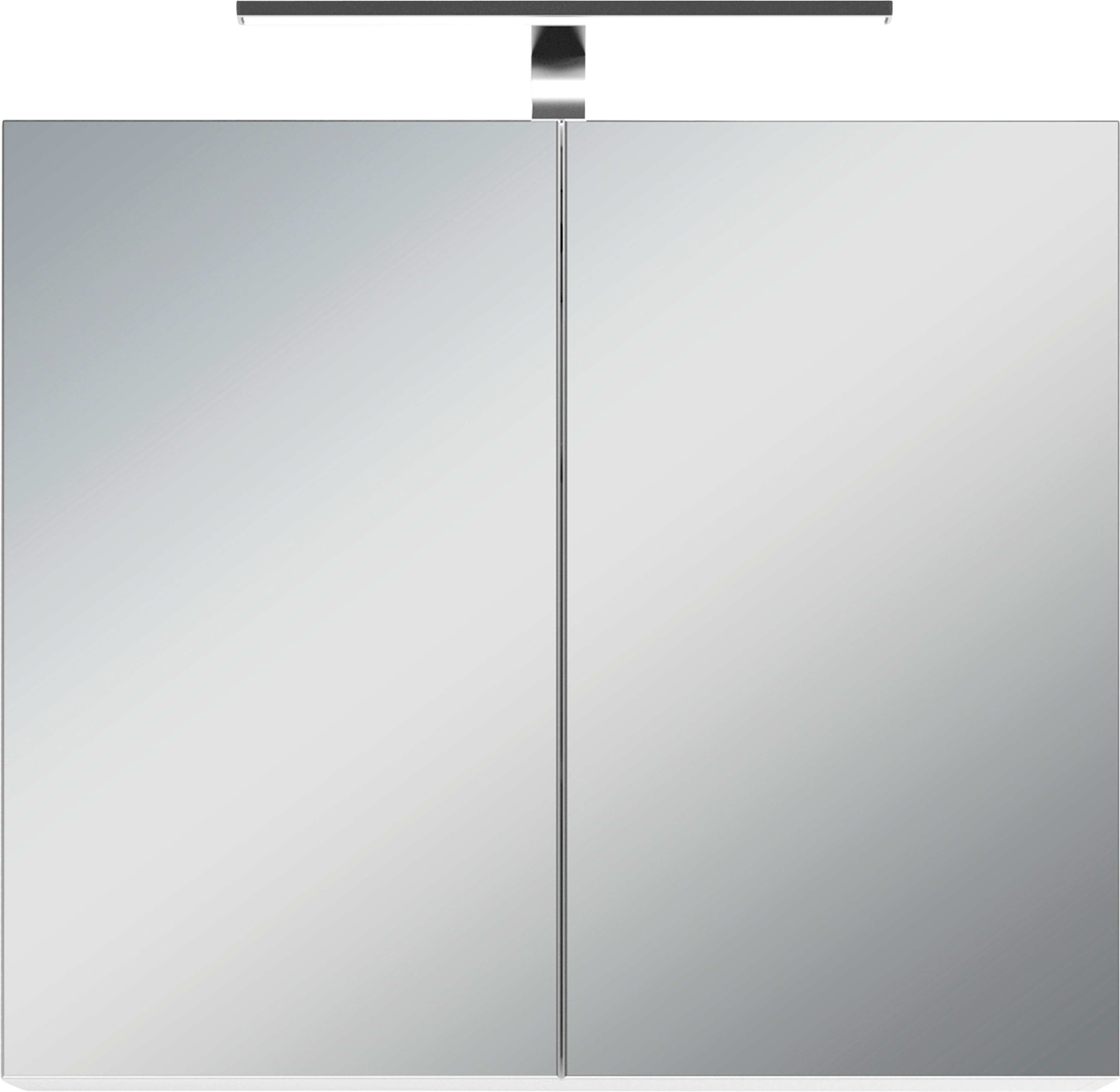 byLIVING Spiegelkast Spree Breedte 70 cm, 2-deurs, met ledverlichting en schakelaar-/stekkerdoos