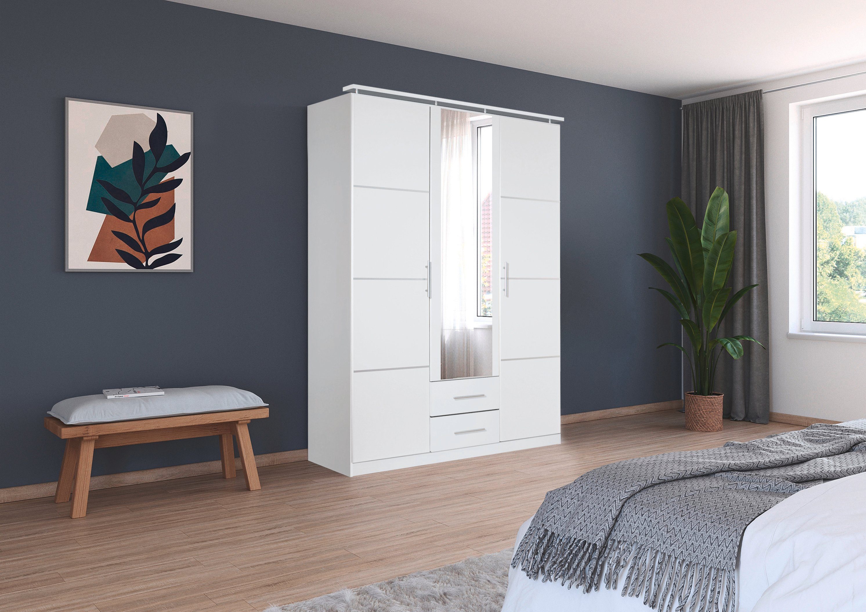 rauch Draaideurkast Micro met elegante panelen en praktische externe laden