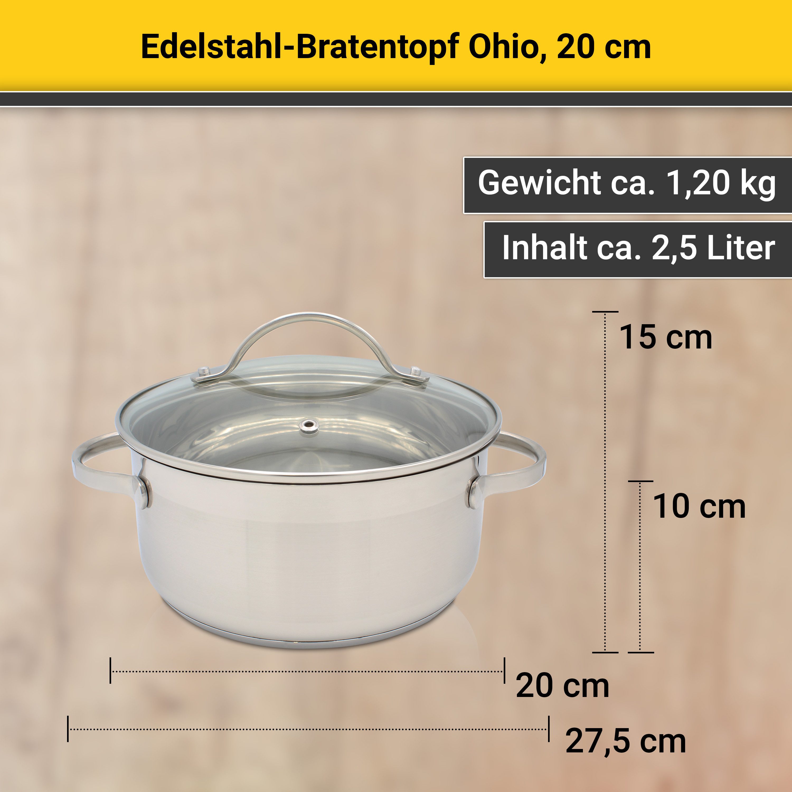 Krüger Braadpan Ohio voor inductiekookvelden geschikt