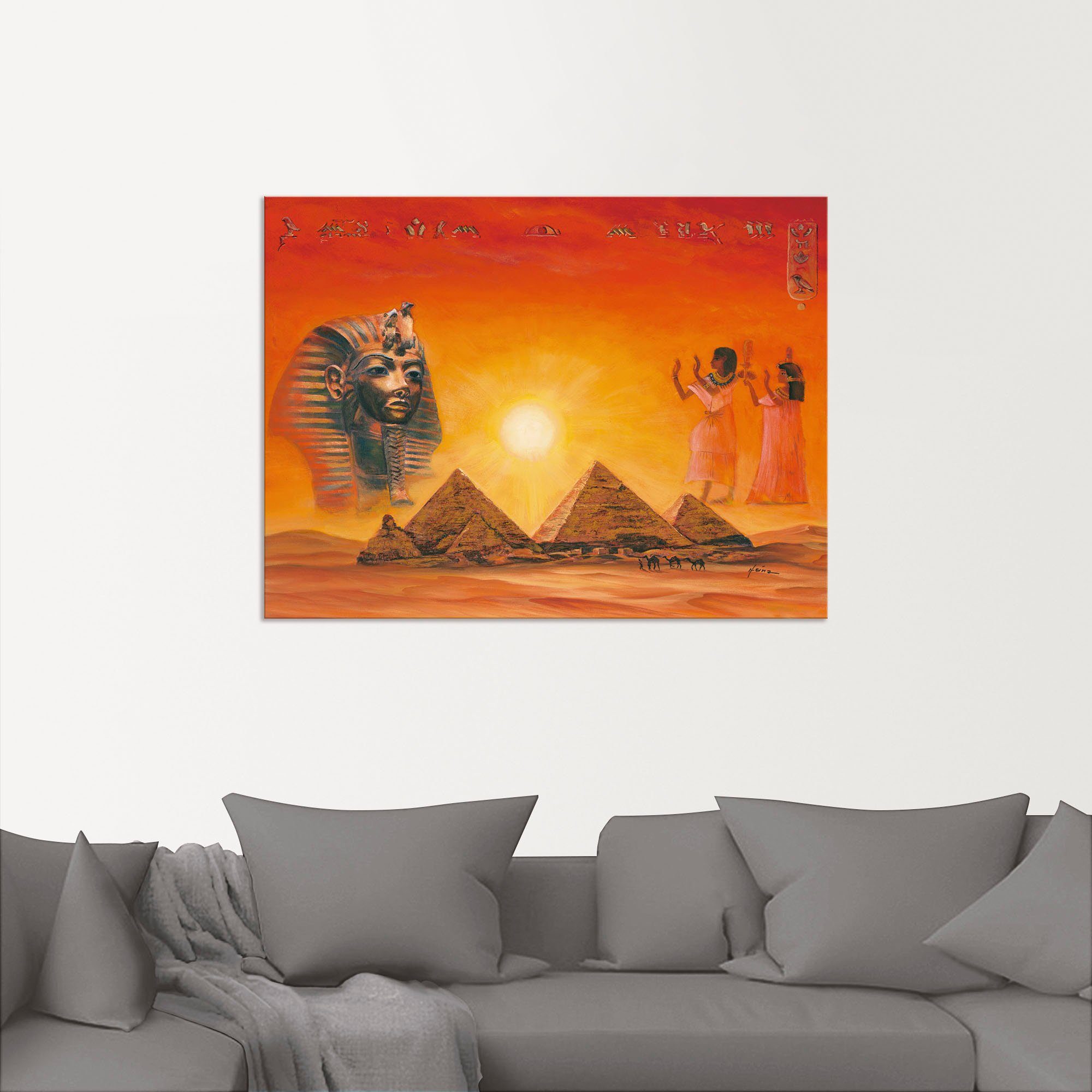 Artland Artprint Egyptische impressies als artprint van aluminium, artprint voor buiten, artprint op linnen, poster, muursticker