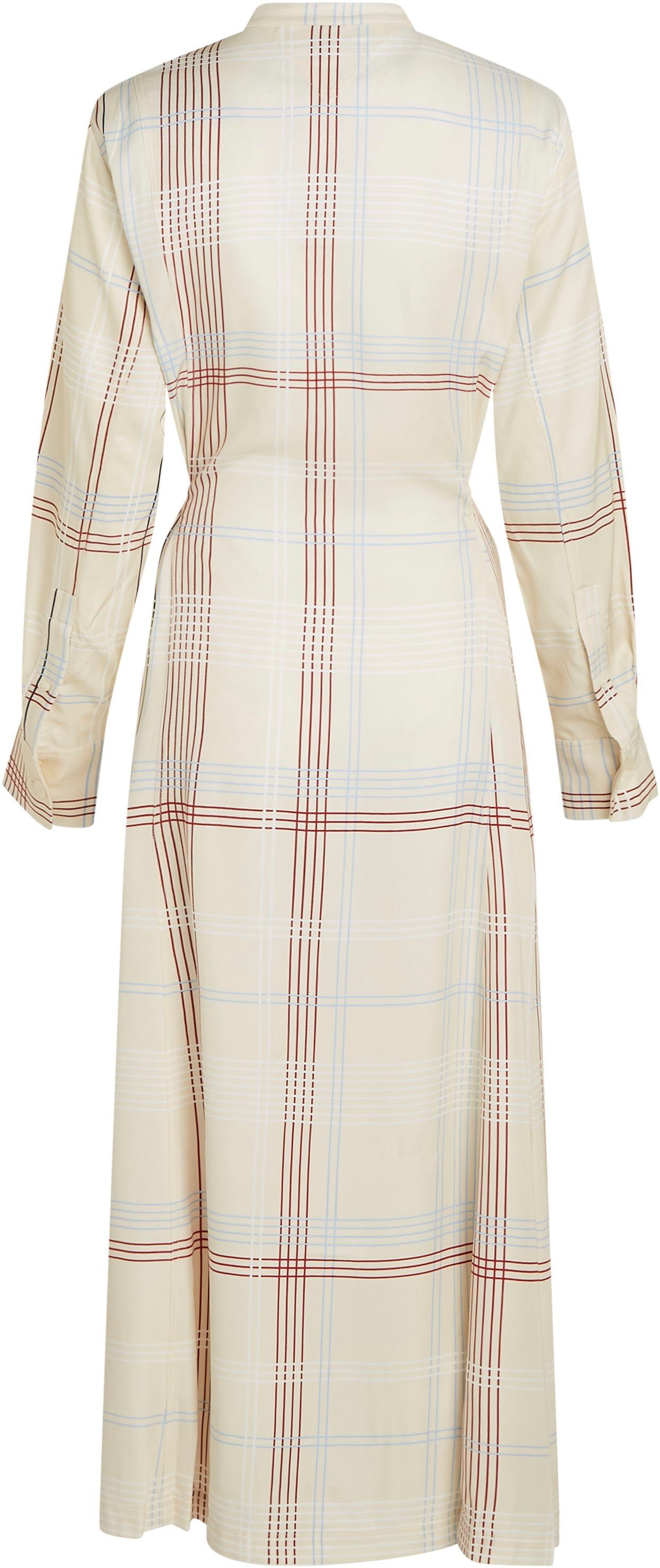 Tommy Hilfiger Blousejurk RWB CHECK FLUID MIDI DRESS (Global Serie TH VROUWEN)