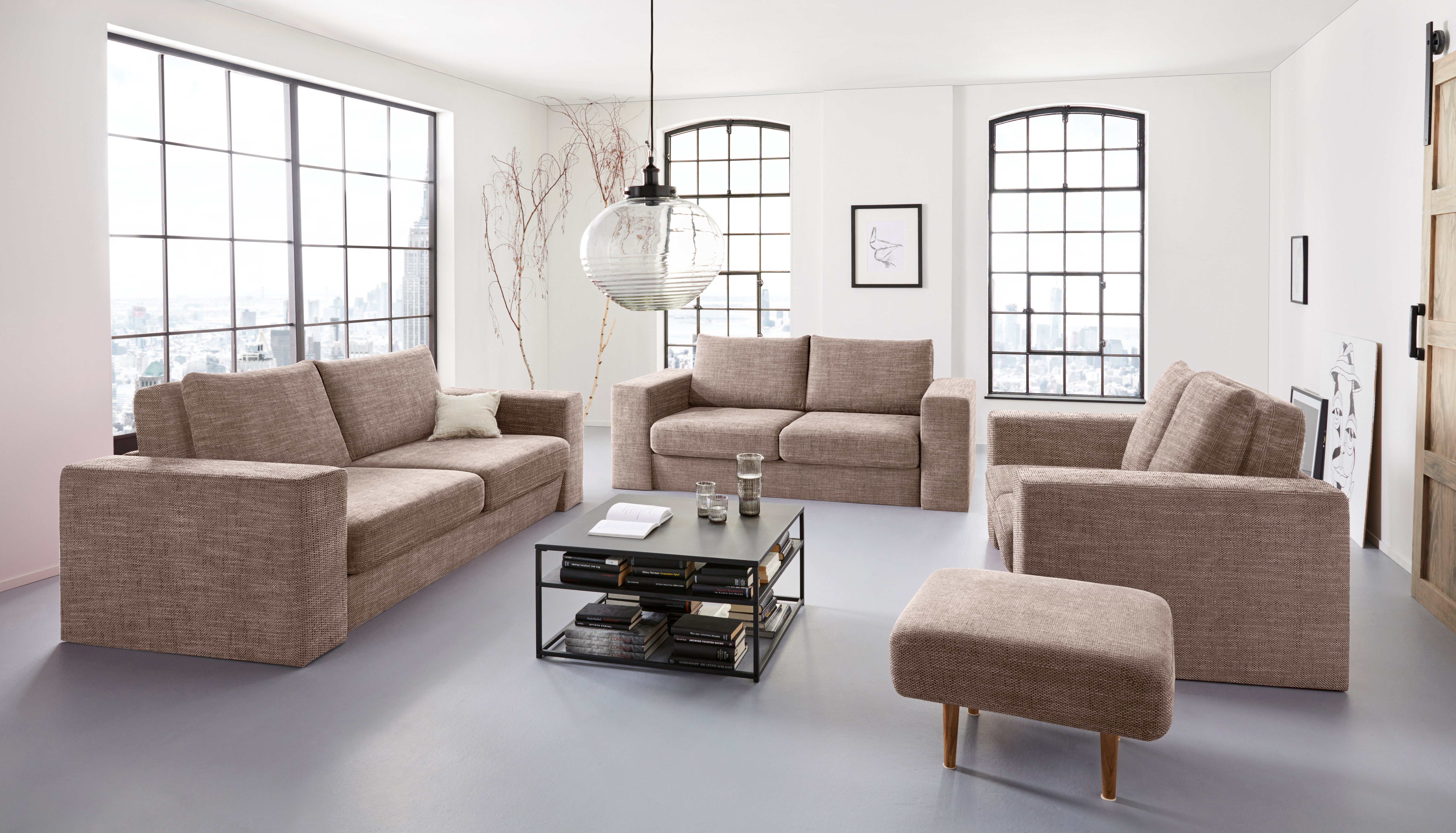 LOOKS BY WOLFGANG JOOP 2-zitsbank Looksv Aan te passen bank: de bank wordt bank met 2 hockers