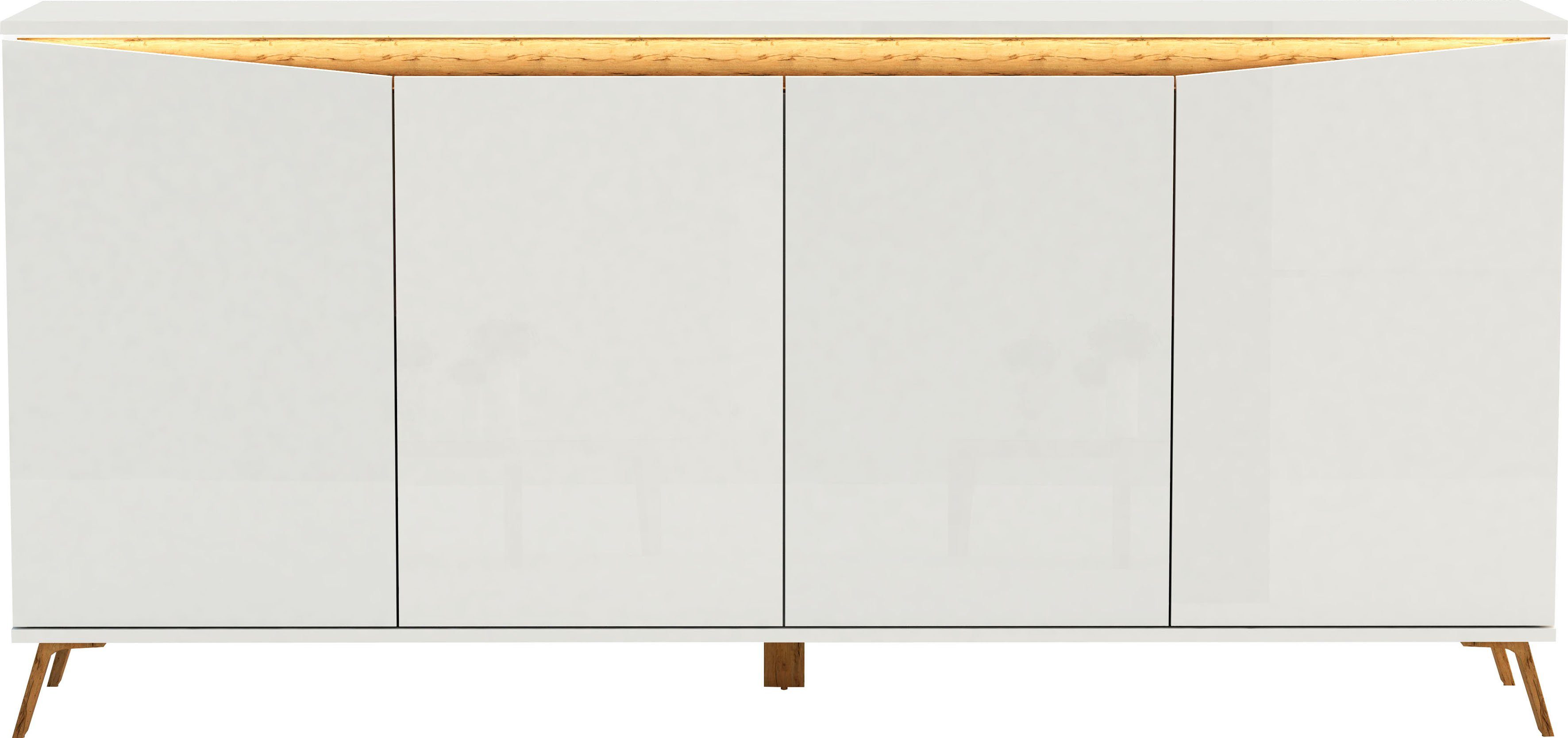INOSIGN Dressoir ALADINO Breedte 184 cm, compleet hoogglans, zonder verlichting