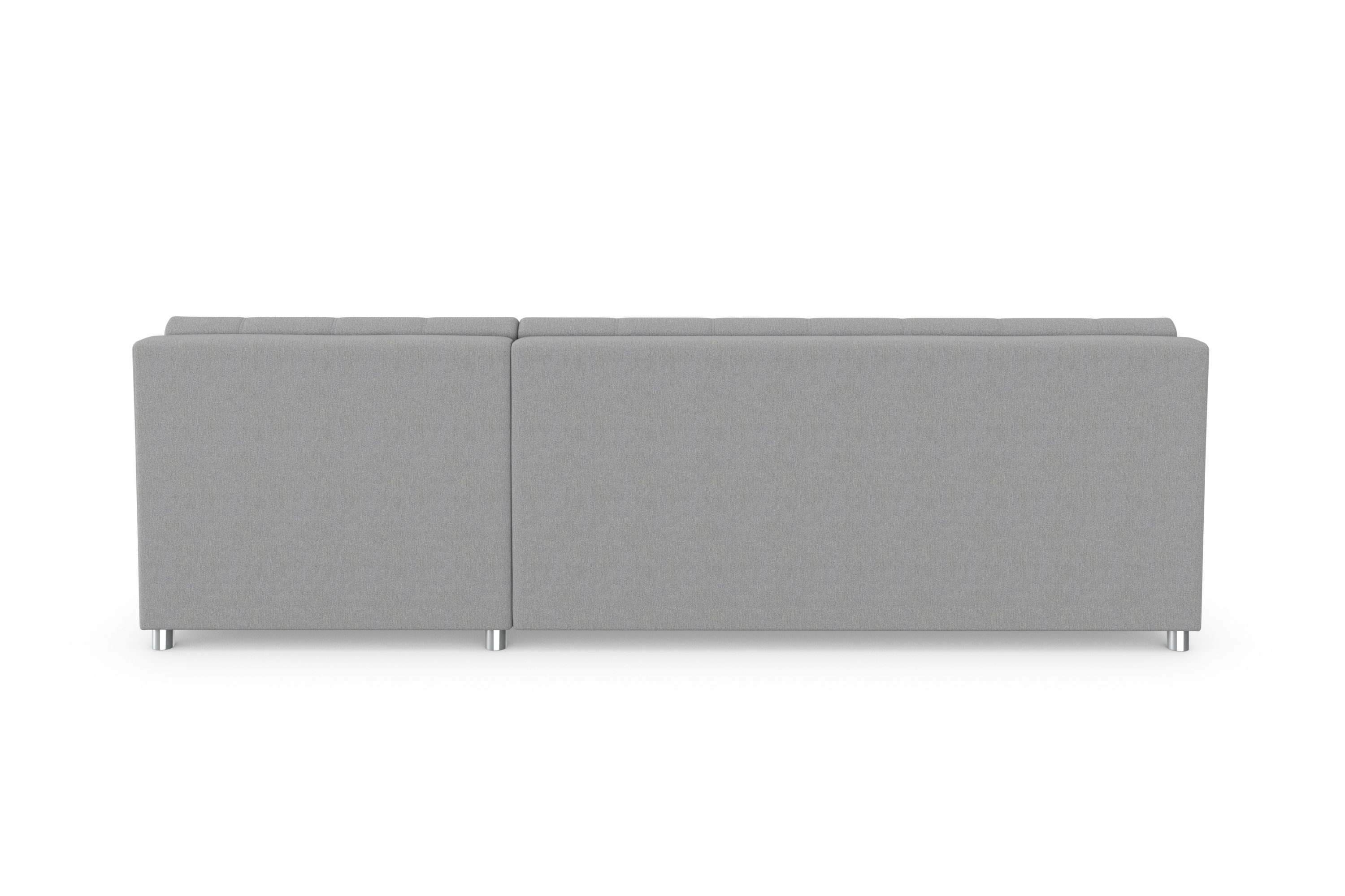 DOMO collection Hoekbank Treviso veel bekledingen, ook in cord, L-vorm, B/D/H: 267/80/83 cm optioneel met slaapbank functie, incl. sierkussens, hoogwaardig doorgestikt patroon