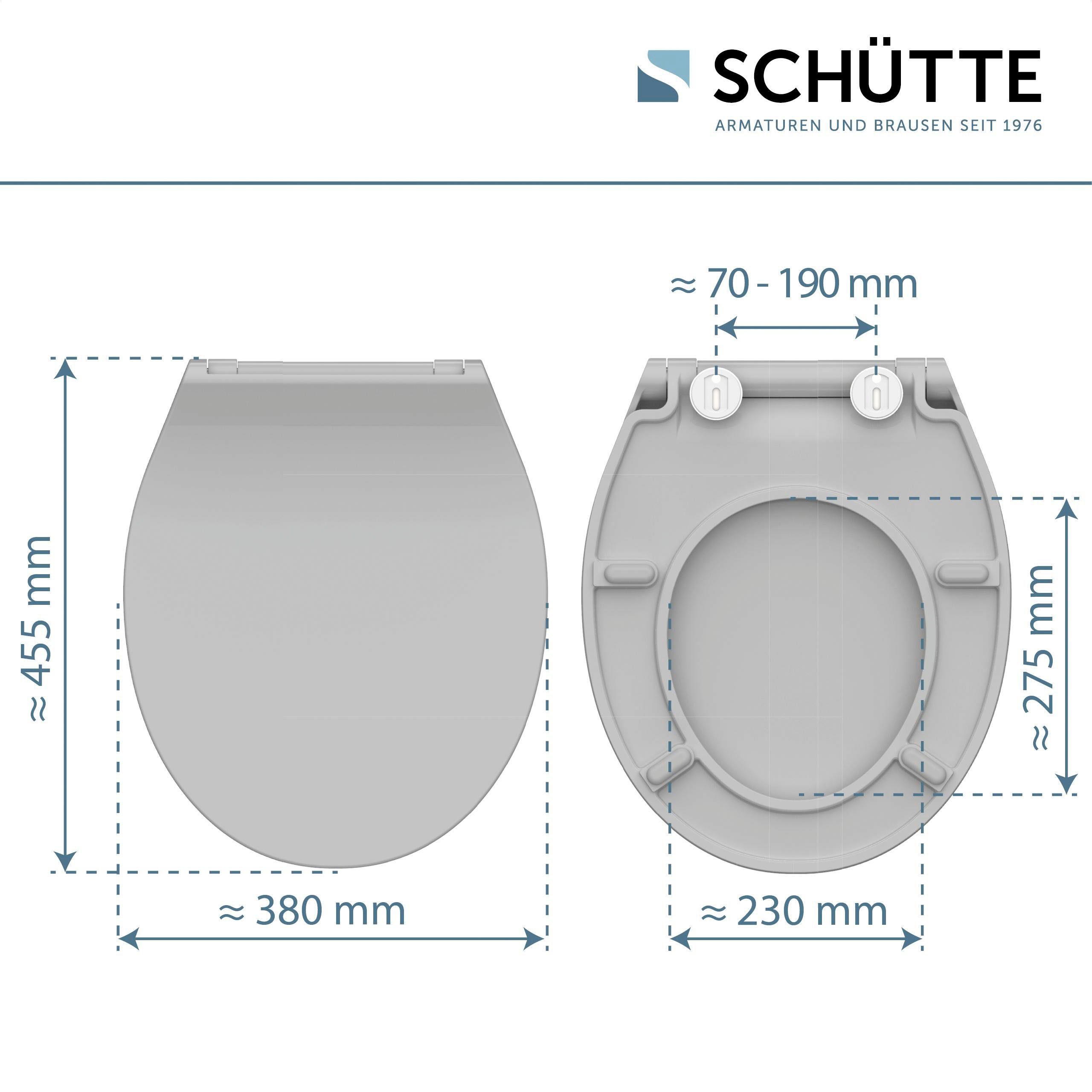 Schütte Toiletzitting SLIM Duroplast, softclosemechanisme, snelsluiting, bijzonder plat model