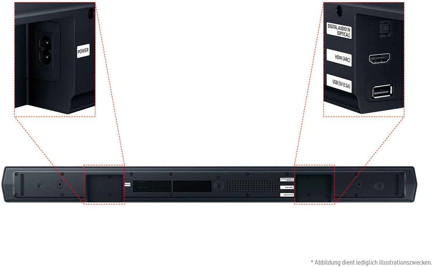 Samsung Soundbar HW-B460GF/ZG soundbar 2.1-kanaal geluidssysteem, dolby audio i dts virtual:x, bass-boost-modus