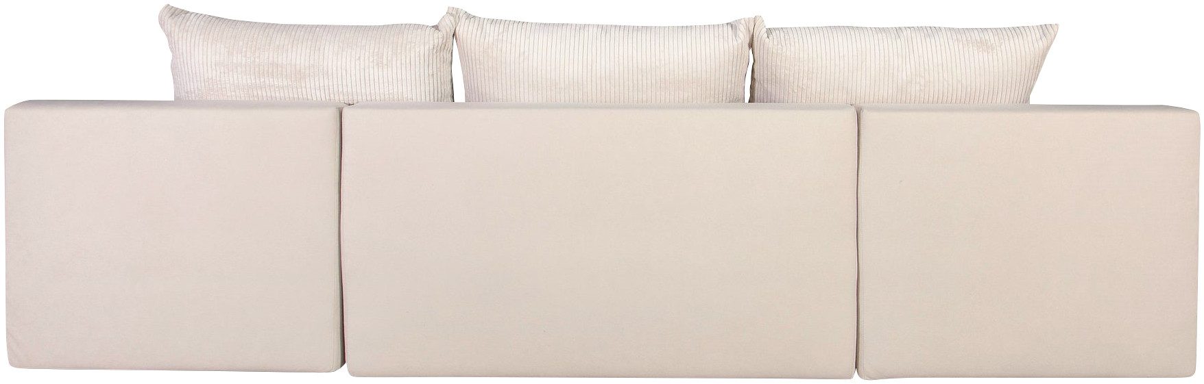 COLLECTION AB Zithoek Josy U-vorm, breedte 269 cm, platweefsel, structuur, kunstleer