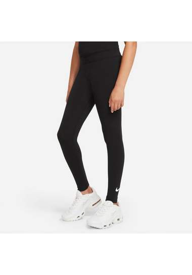 nike sportswear legging favorites big kids' (girls') swoosh leggings - voor kinderen zwart