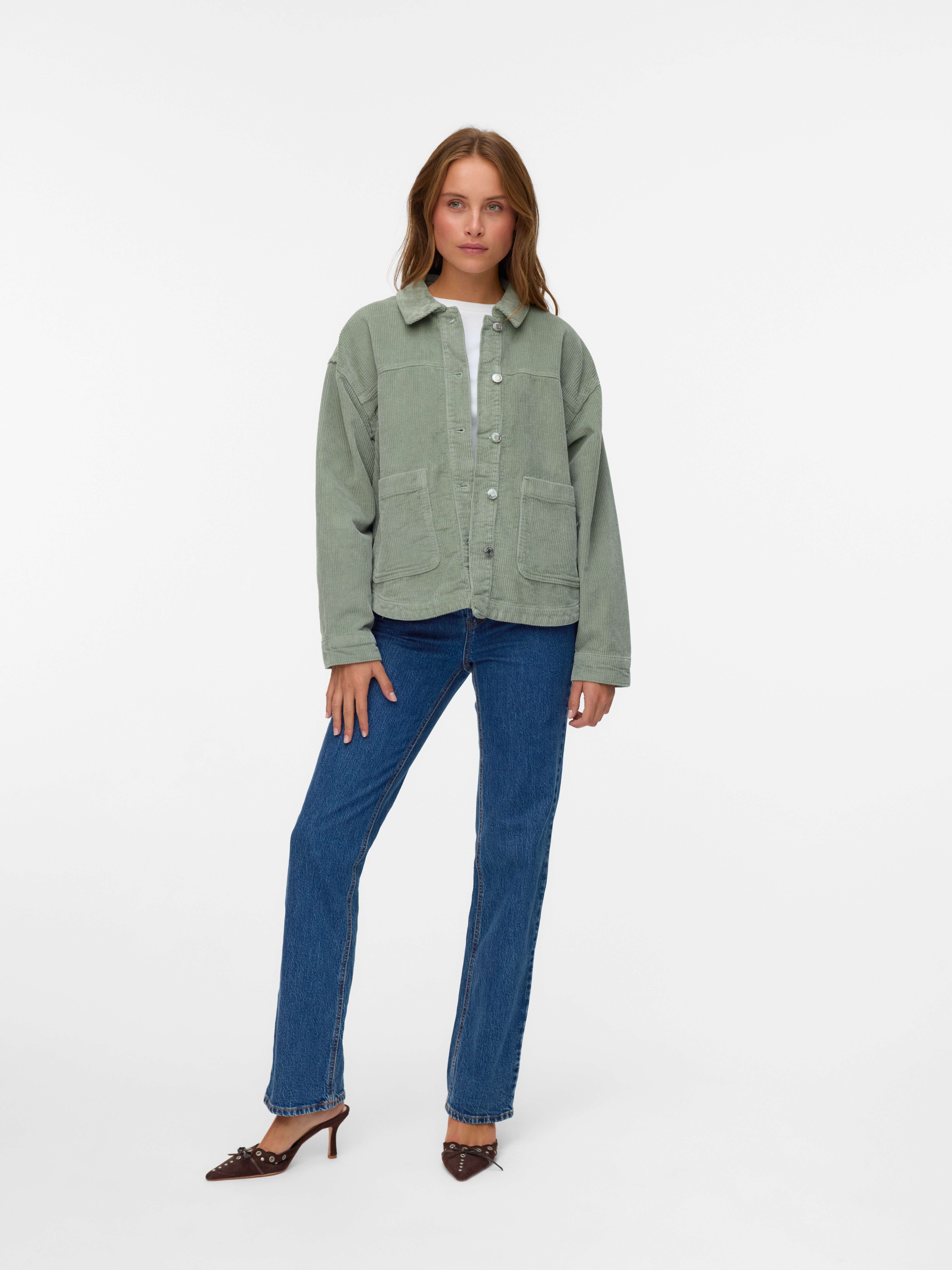 Vero Moda Cordjasje VMJAMIE LS CORDUROY SHACKET MIX NOOS