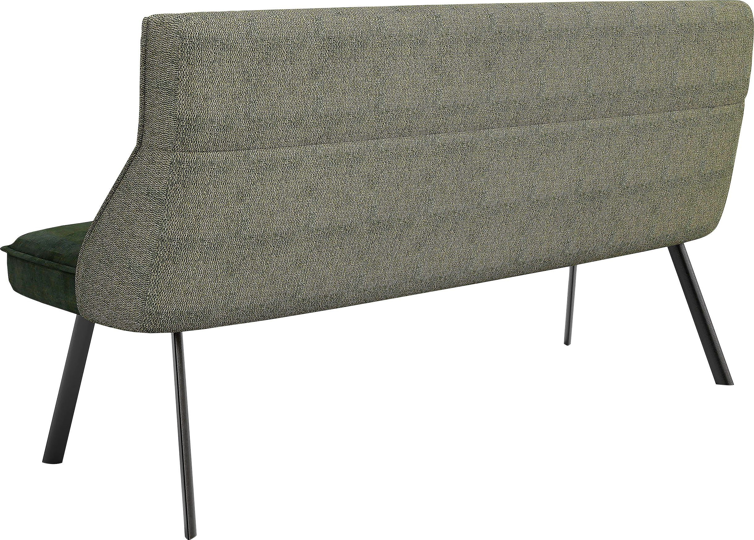 byLIVING Bank California 180 cm bank, weefstof en vintage fluweel met prettige nosag-vering (1 stuk)