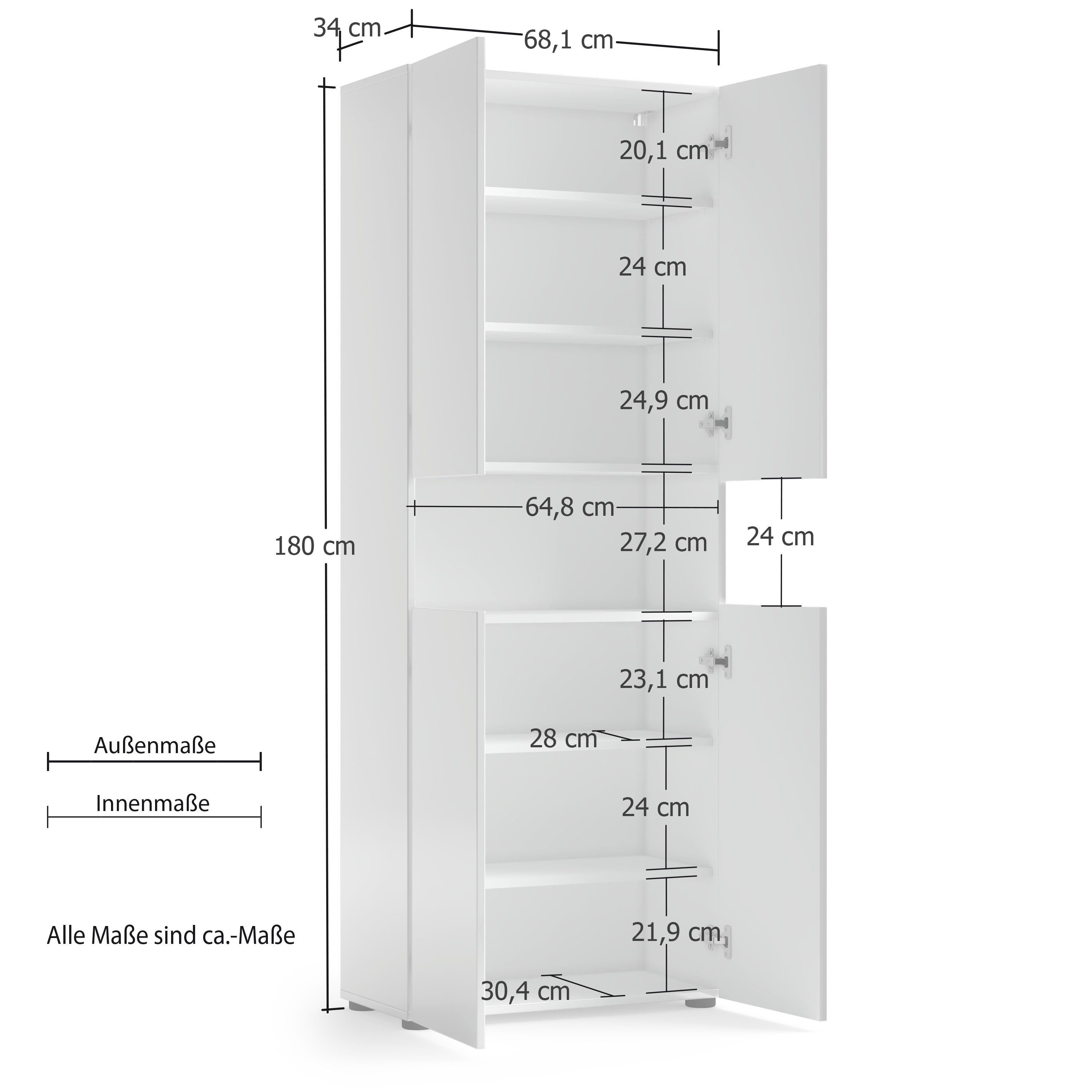 INOSIGN Hoge kast Mister Breedte 68 cm