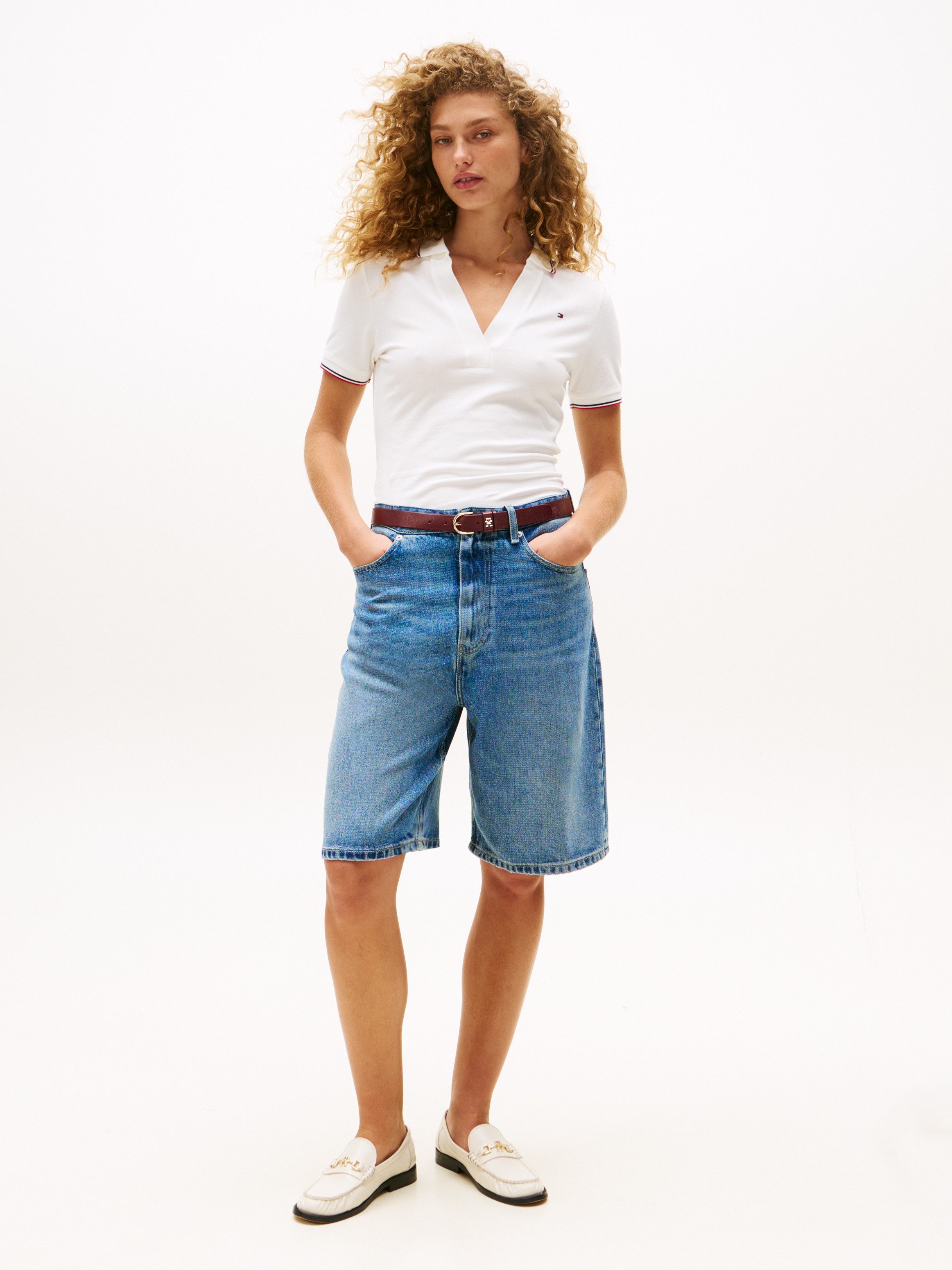 Tommy Hilfiger Poloshirt 1985 TIPPING SLIM OPEN SS POLO