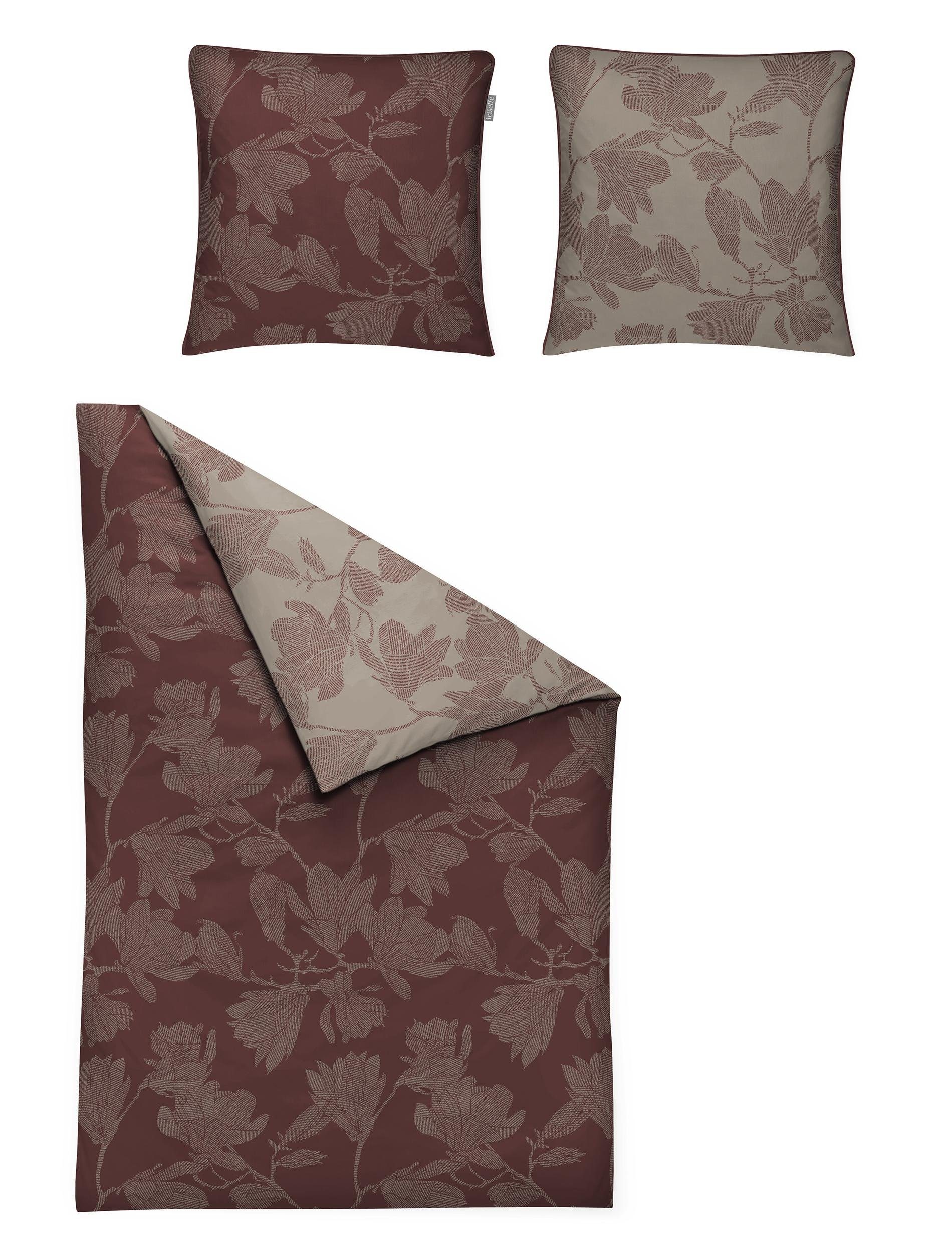 Irisette Omkeerbaar beddengoed Glamour 8502 elegant en van hoge kwaliteit (2-delig) dekbedovertrekken rood
