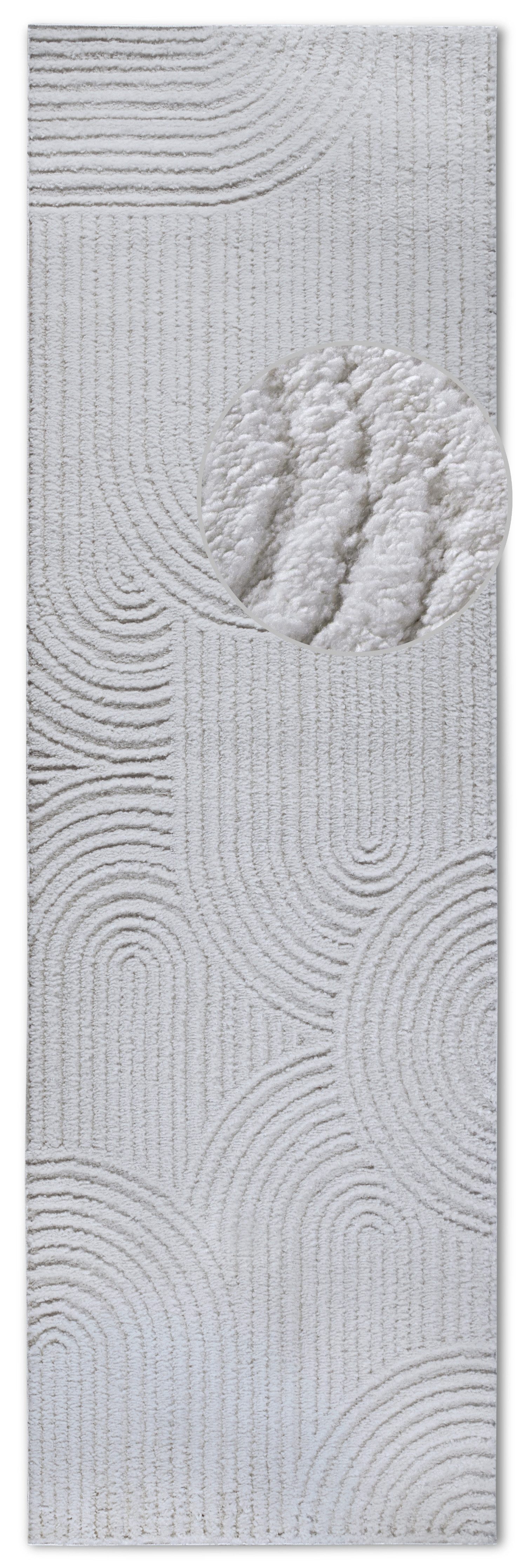 ELLE DECORATION Design-vloerkleed Chappe Shaggy, loper, pluizig, zacht, hoogpolig, modern, hoog-laag effect