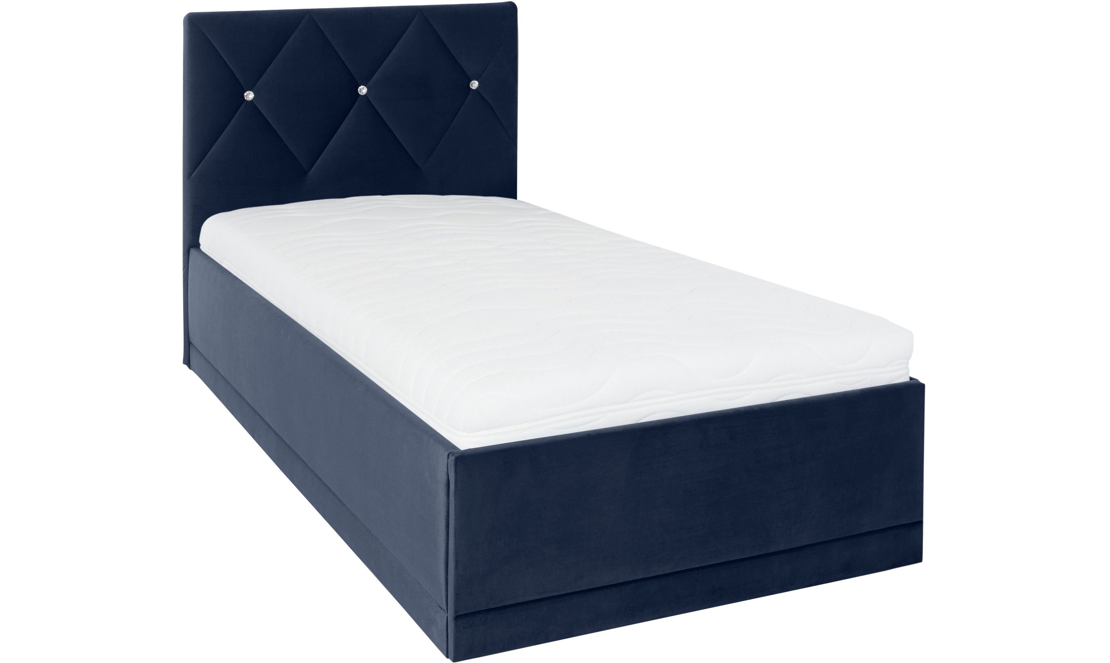 Westfalia Polsterbetten Gestoffeerd bed ADAMAS ook met bedlade, knoopdetails met stras