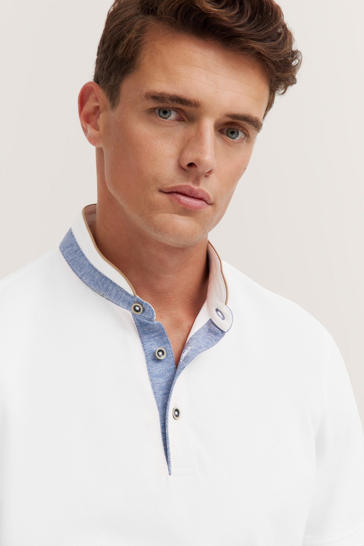 Bugatti Poloshirt met opstaande kraag