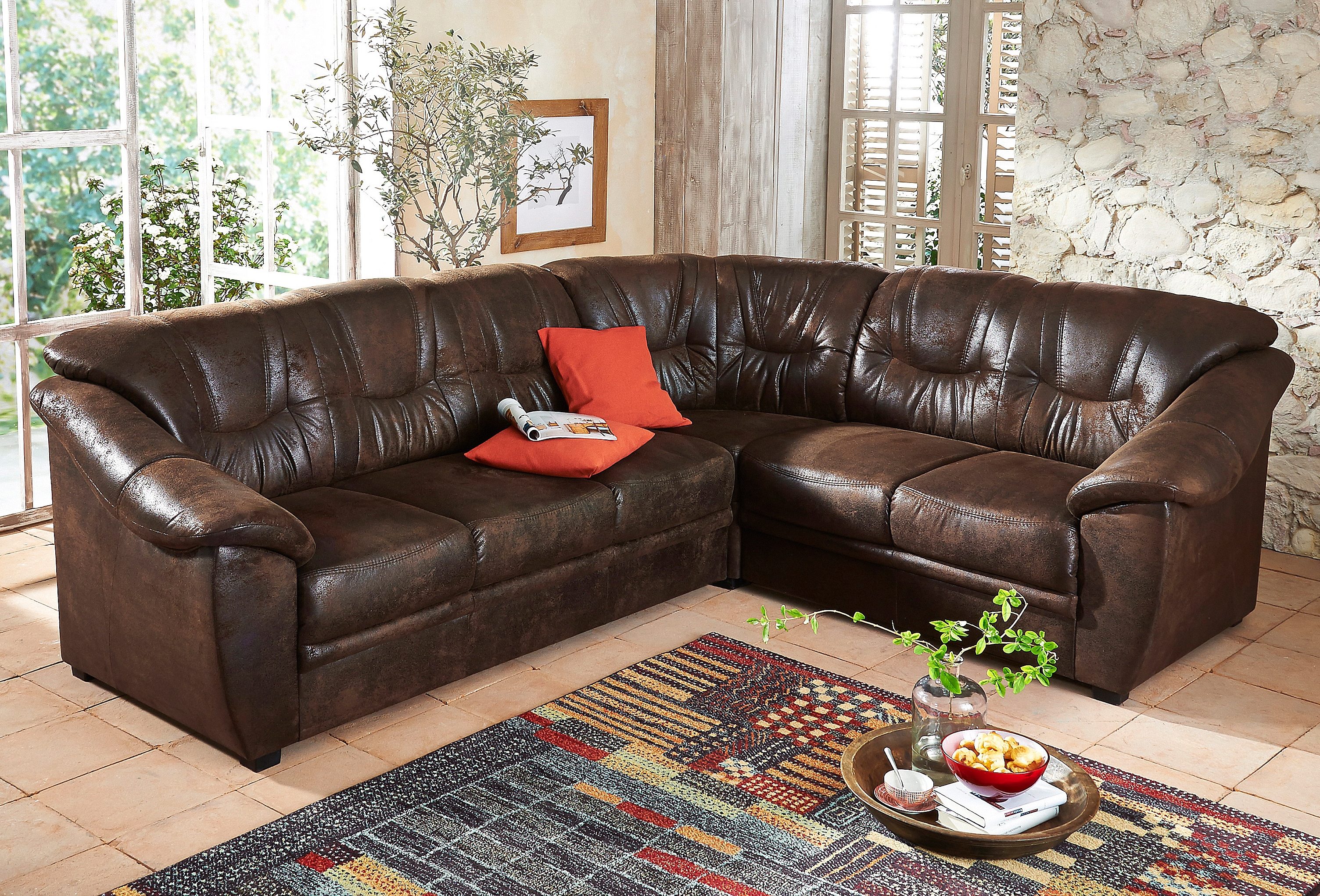 Home affaire Hoekbank Savona L-vorm met binnenvering