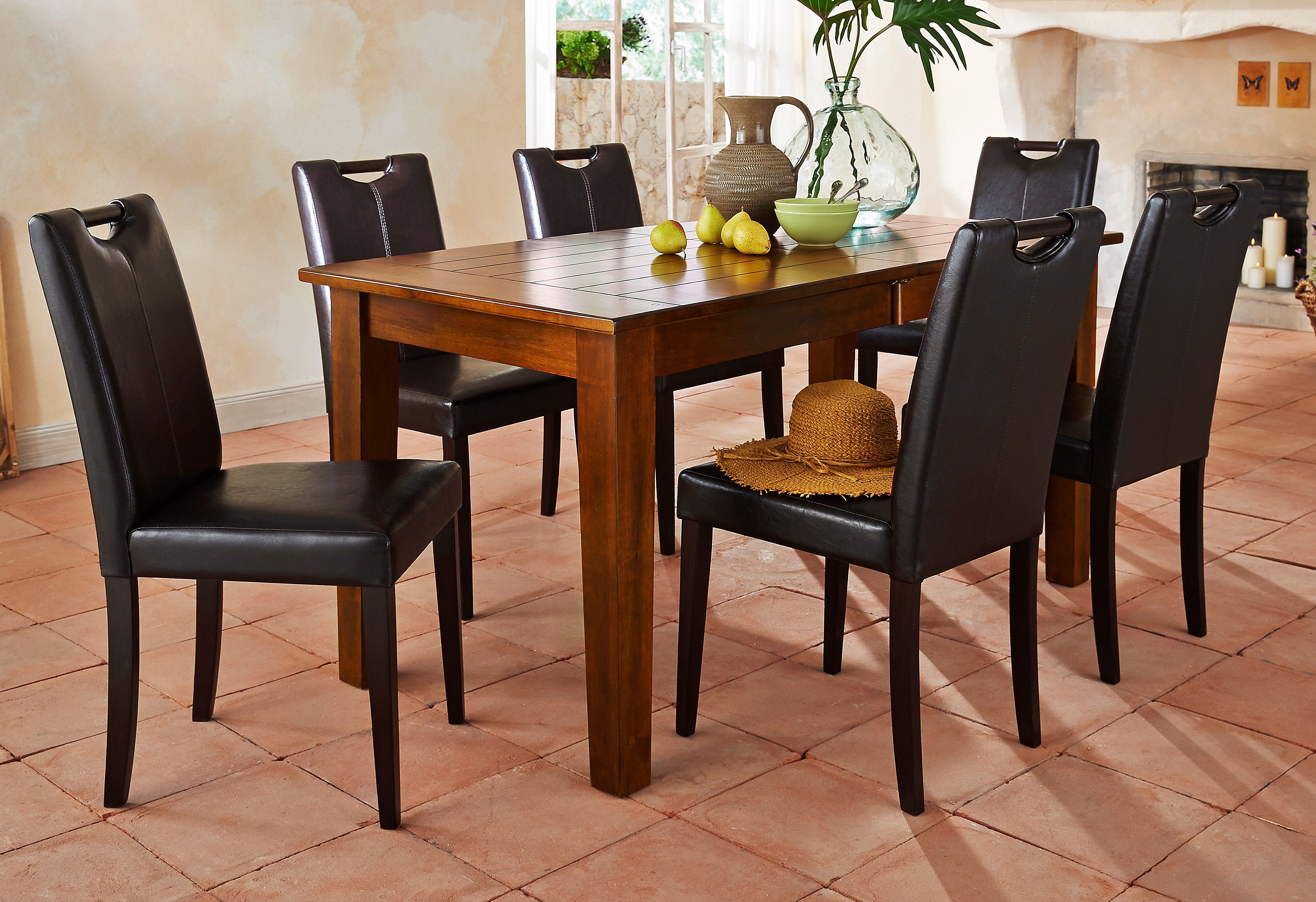Home affaire Eetkamerstoel Stuhlparade in twee verschillende stofkwaliteiten, zithoogte 46 cm (set, 2 stuks)