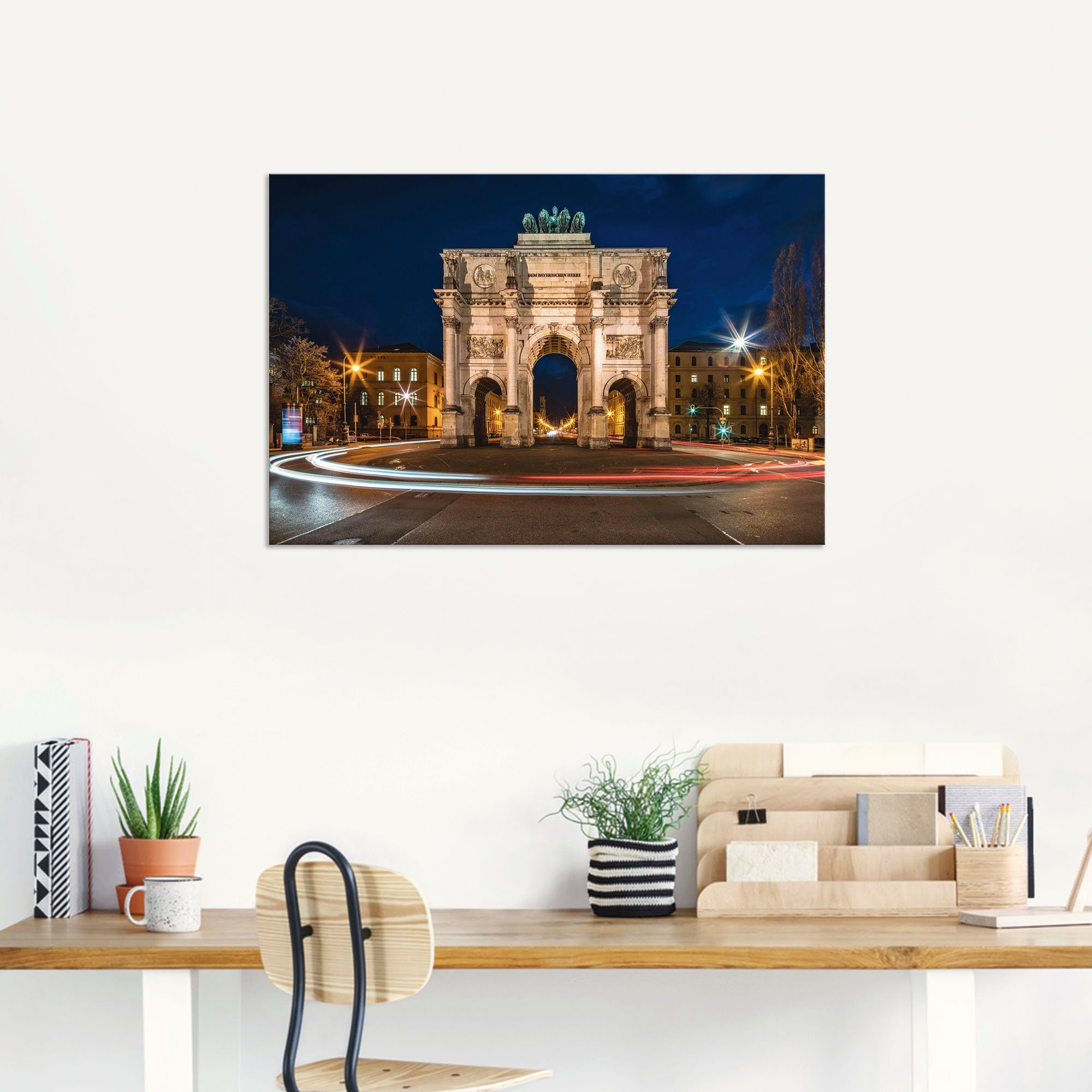 Artland Artprint Poort der Overwinning München, Duitsland als artprint van aluminium, artprint voor buiten, artprint op linnen in verschillende maten