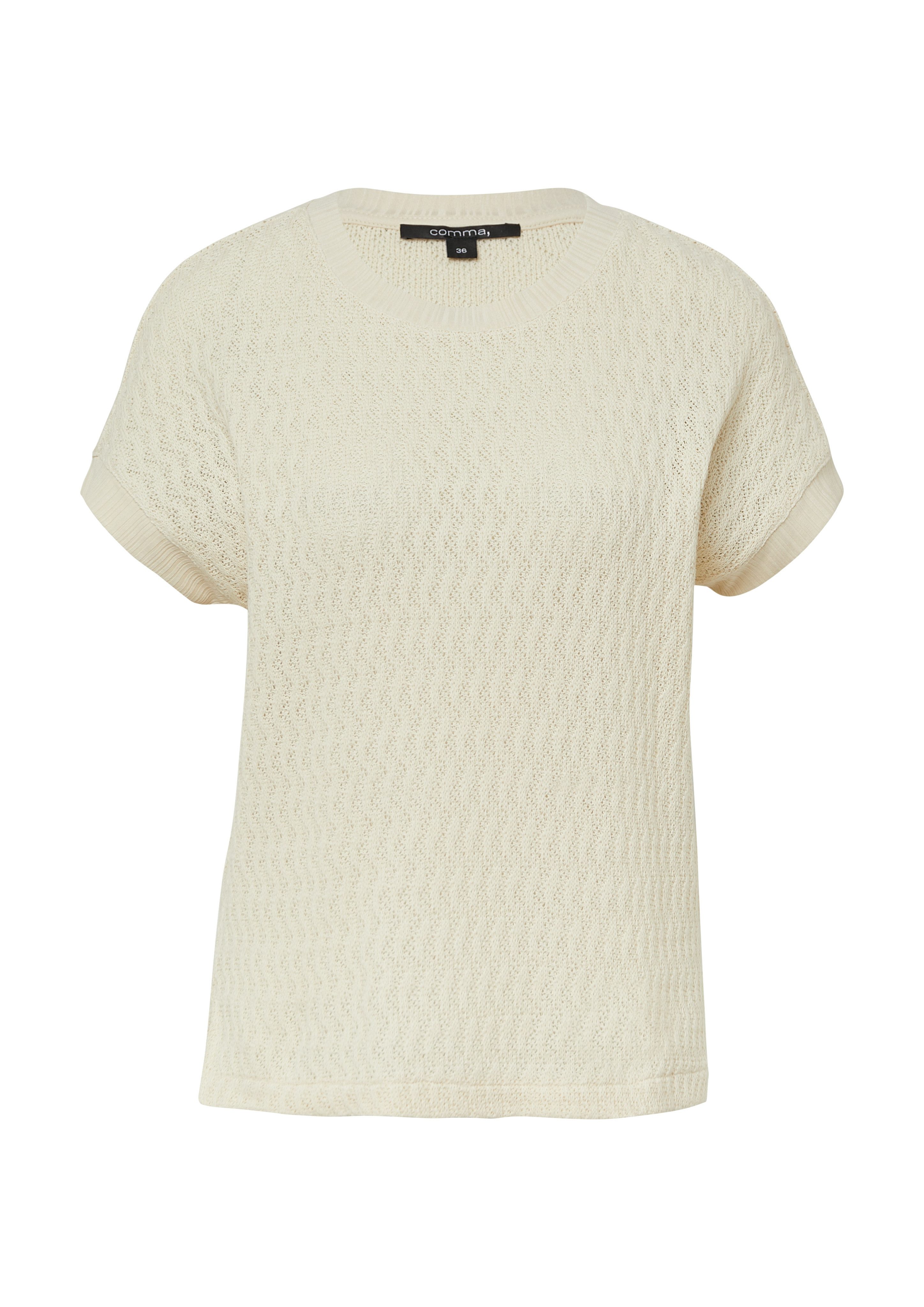 Comma T-shirt in tricot-look