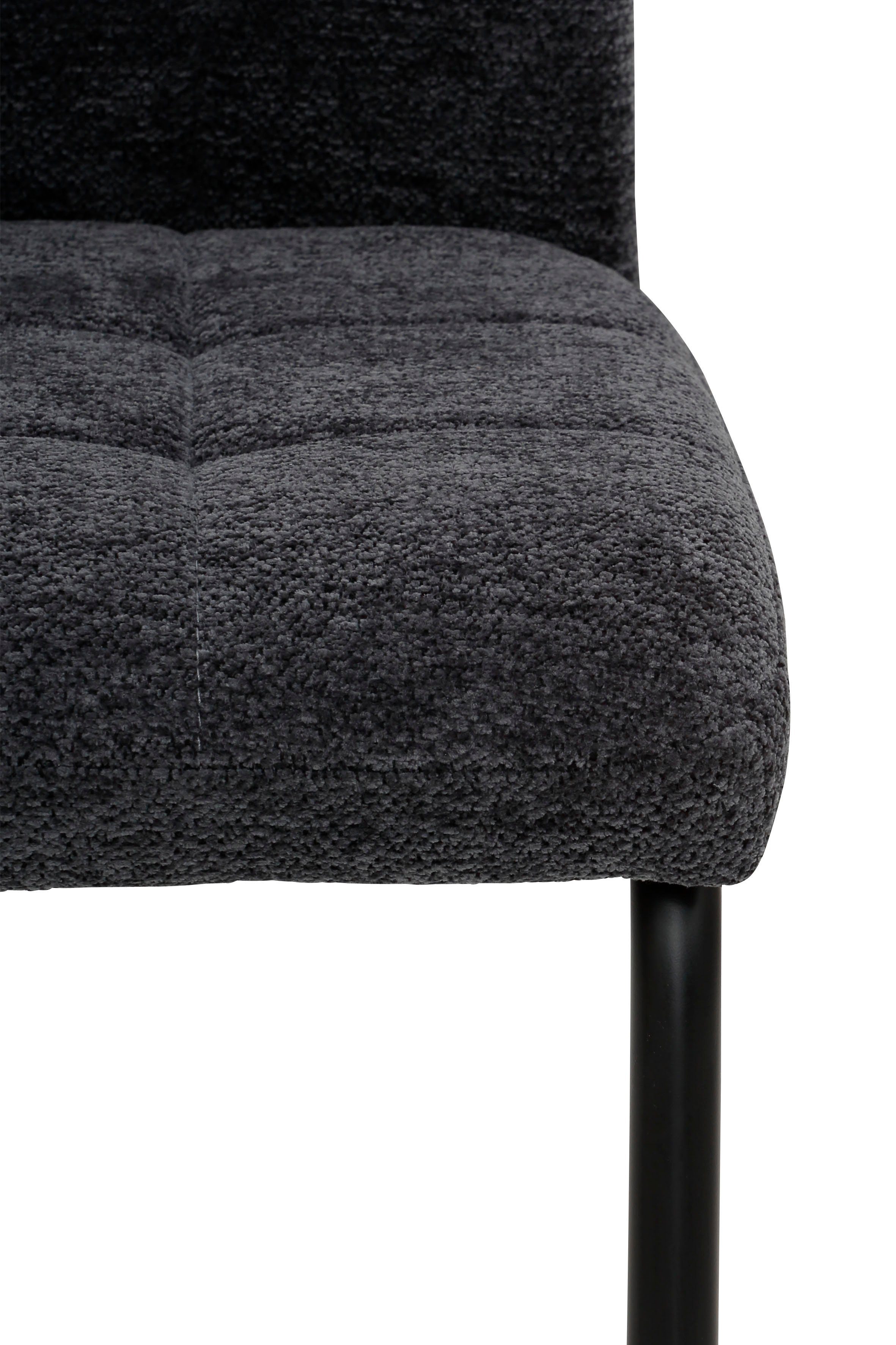 HELA Vrijdragende stoel LEONA eetkamerstoel Keukenstoel, voor de eettafel, in teddy-look (set)