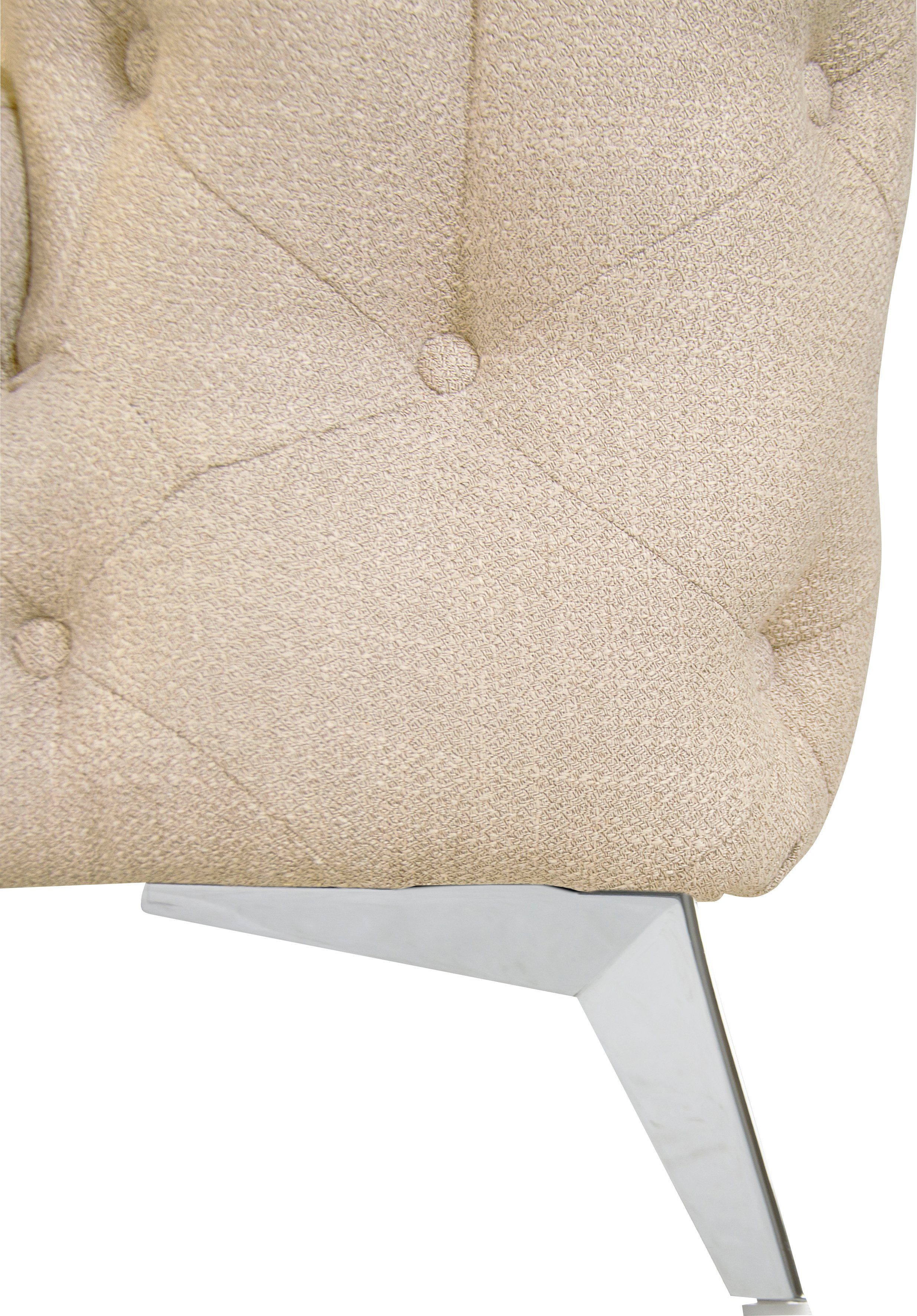 Leonique Chesterfield-fauteuil Glynis Fauteuil luxueuze capitonnage, moderne chesterfield look, kleur van de poten ter keuze