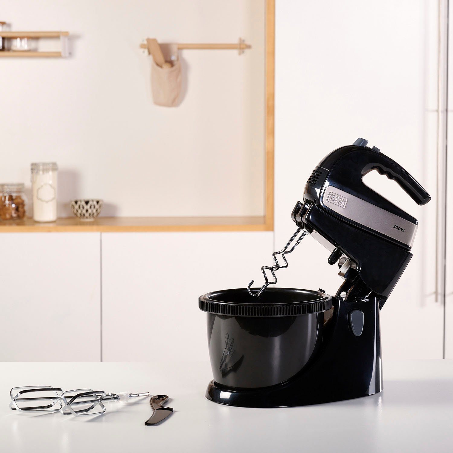 Black + Decker Handmixer BXMXA500E / ES9130090B met sleutel