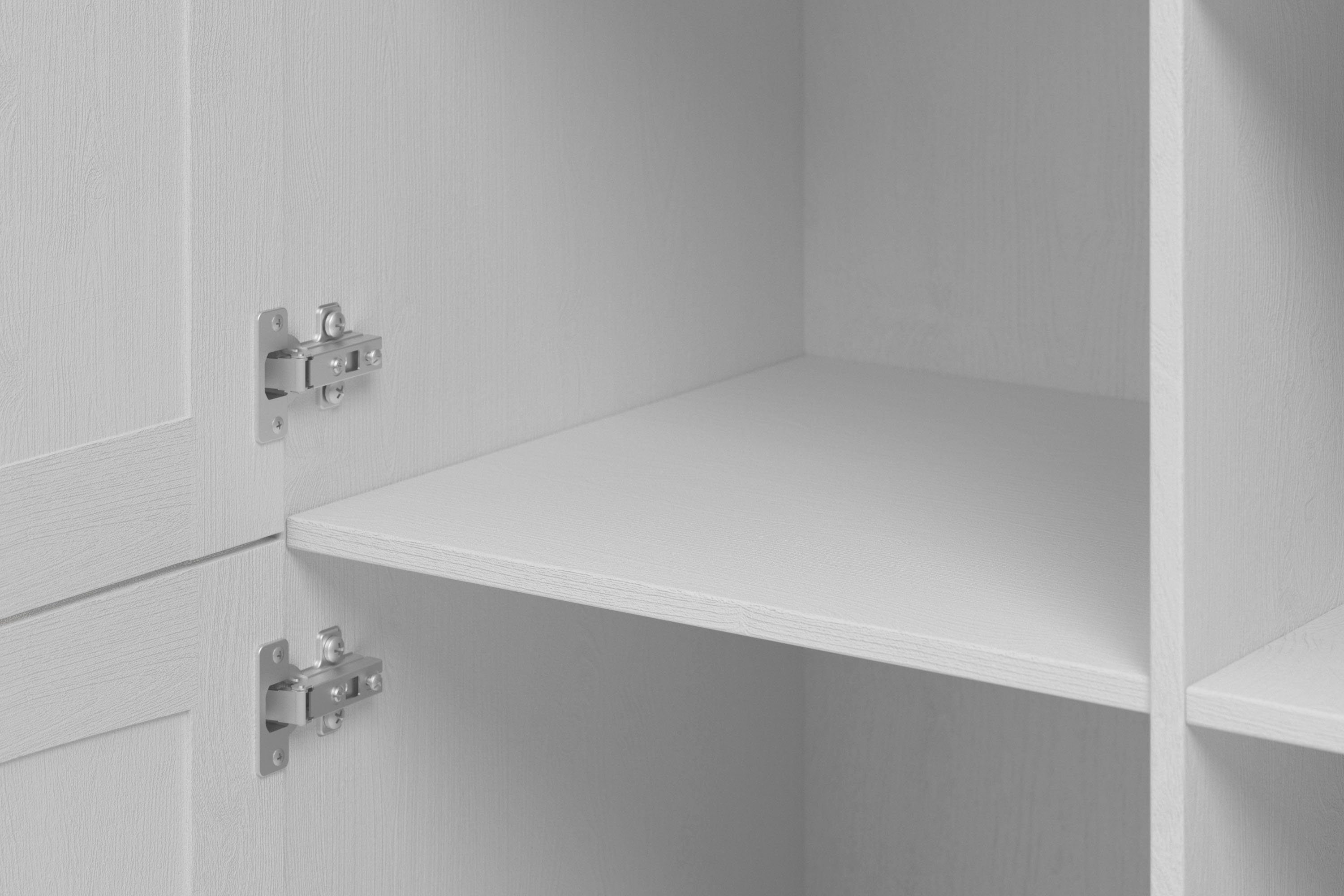 Kochstation Hoge kast KS-Osby Massief grenen, breedte 75 cm, 2 deuren, 4 legplanken, 6 open vakken (1 stuk)