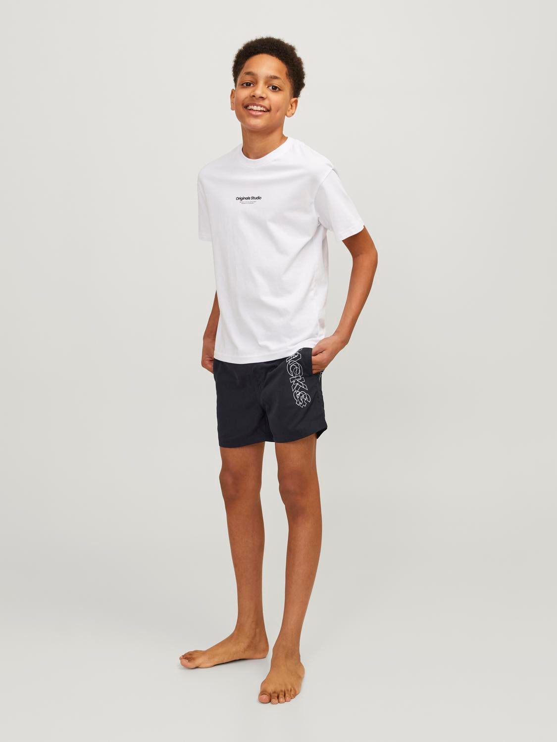 Jack & Jones Junior Zwemshort JPSTFIJI JJSWIM DOUBLE LOGO LY SN JNR