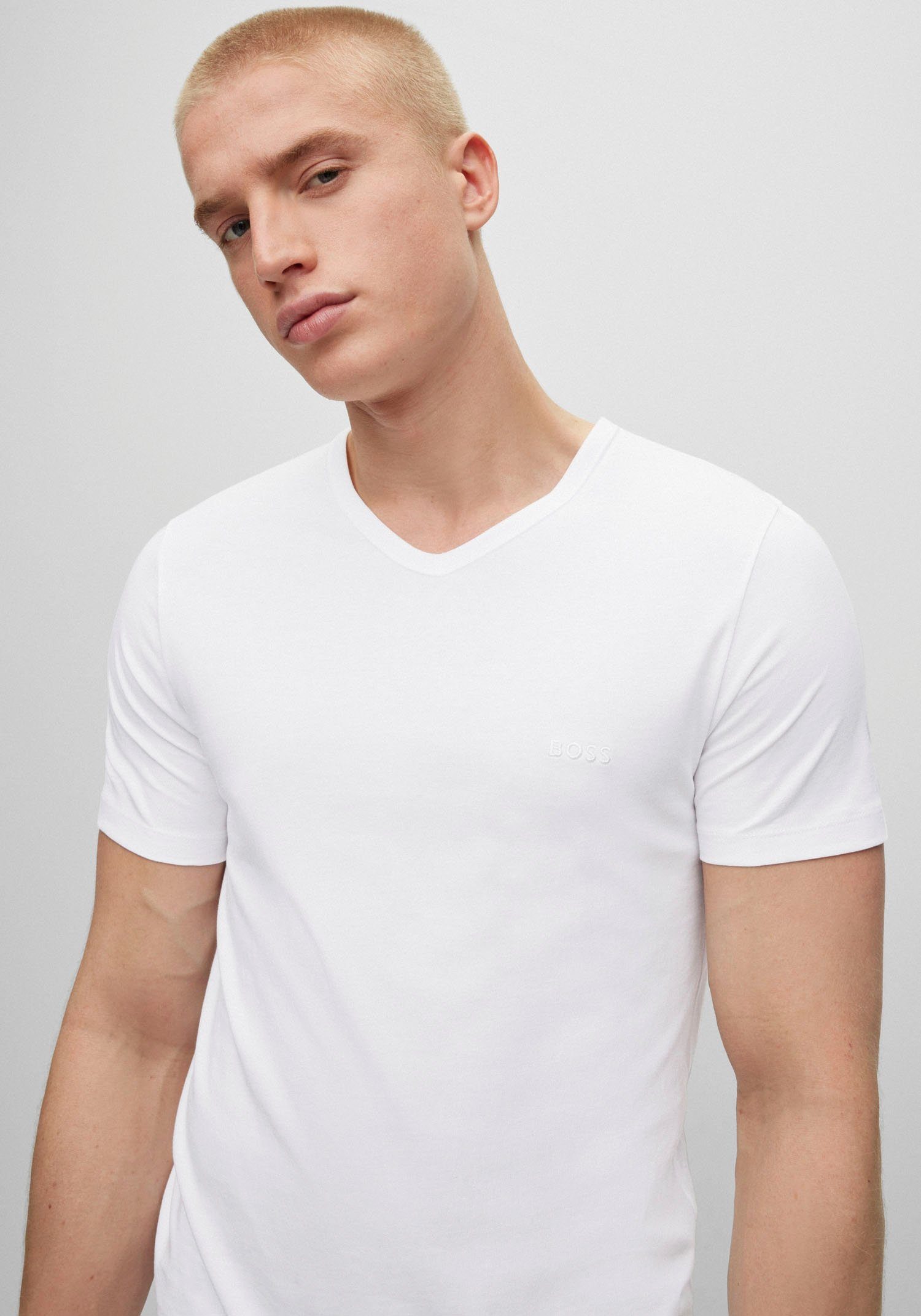 BOSS Shirt met V-hals T-shirt VN 3P Co (set)