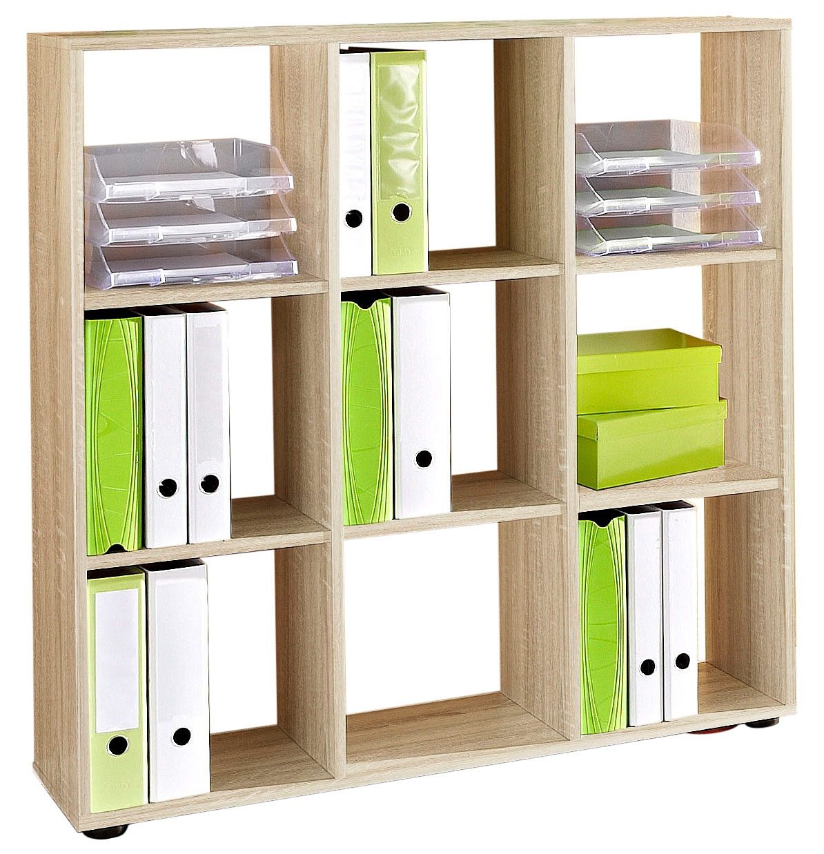 FMD Room divider Mega 5 met 9 vakken open kasten bruin