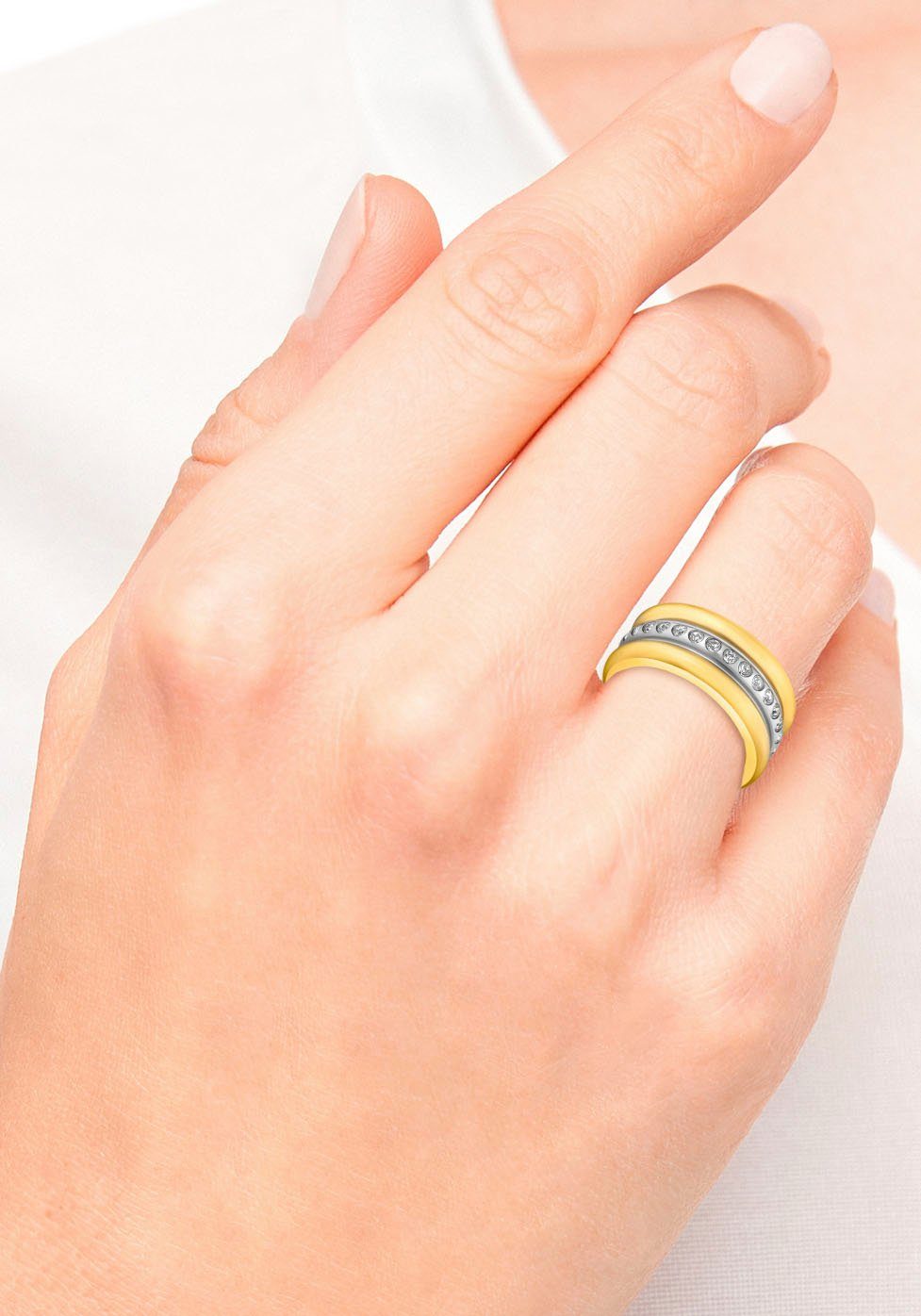 s.Oliver Ring 2036837/-38/-39/-40 met zirkoon (synthetisch)