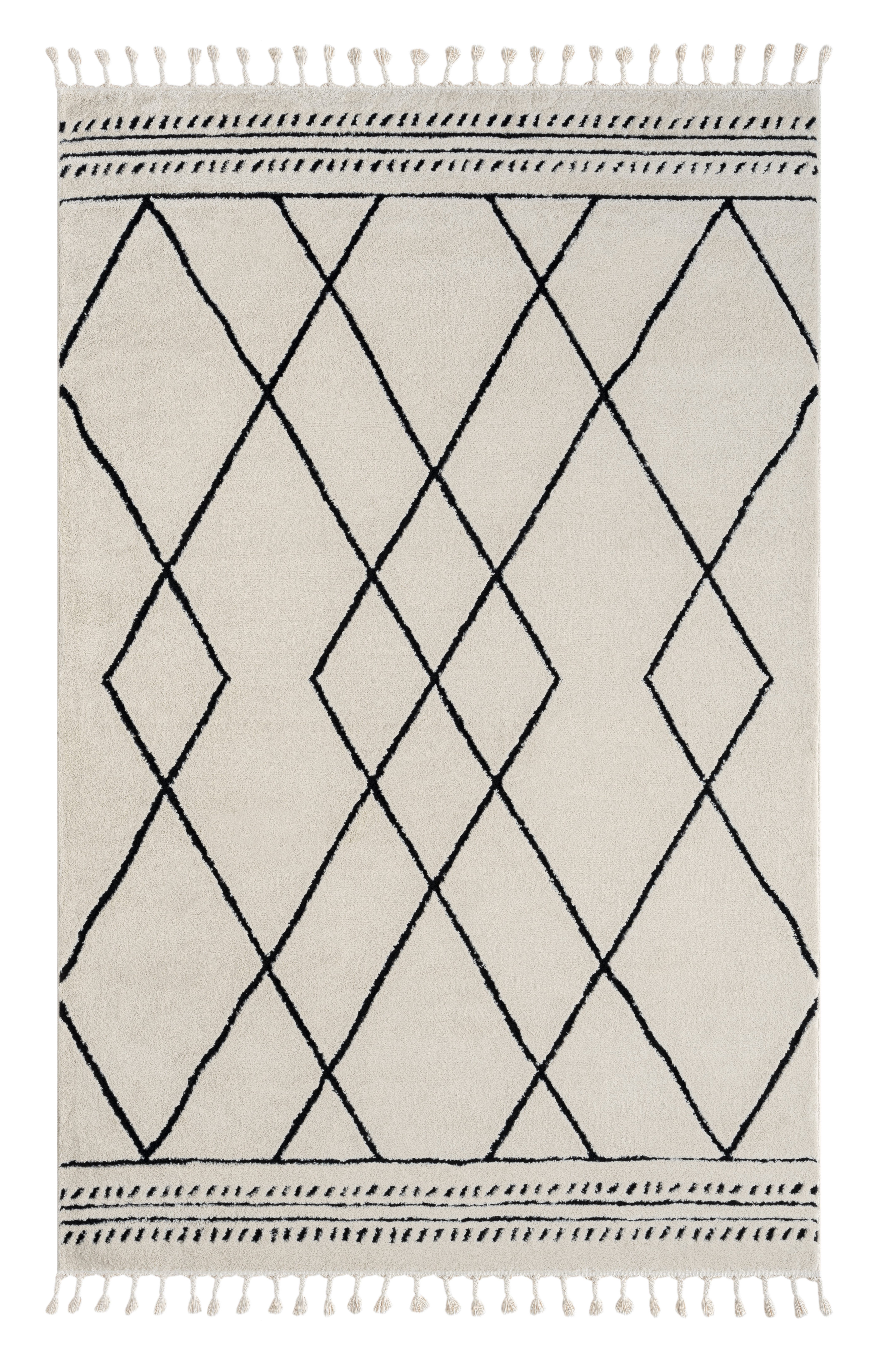 Myflair Möbel & Accessoires Hoogpolig vloerkleed Marokkaans Design, MAGAZIJNOPRUIMING! modern, marokkaans ontwerp, ruitenpatroon, zacht door hoogpolig