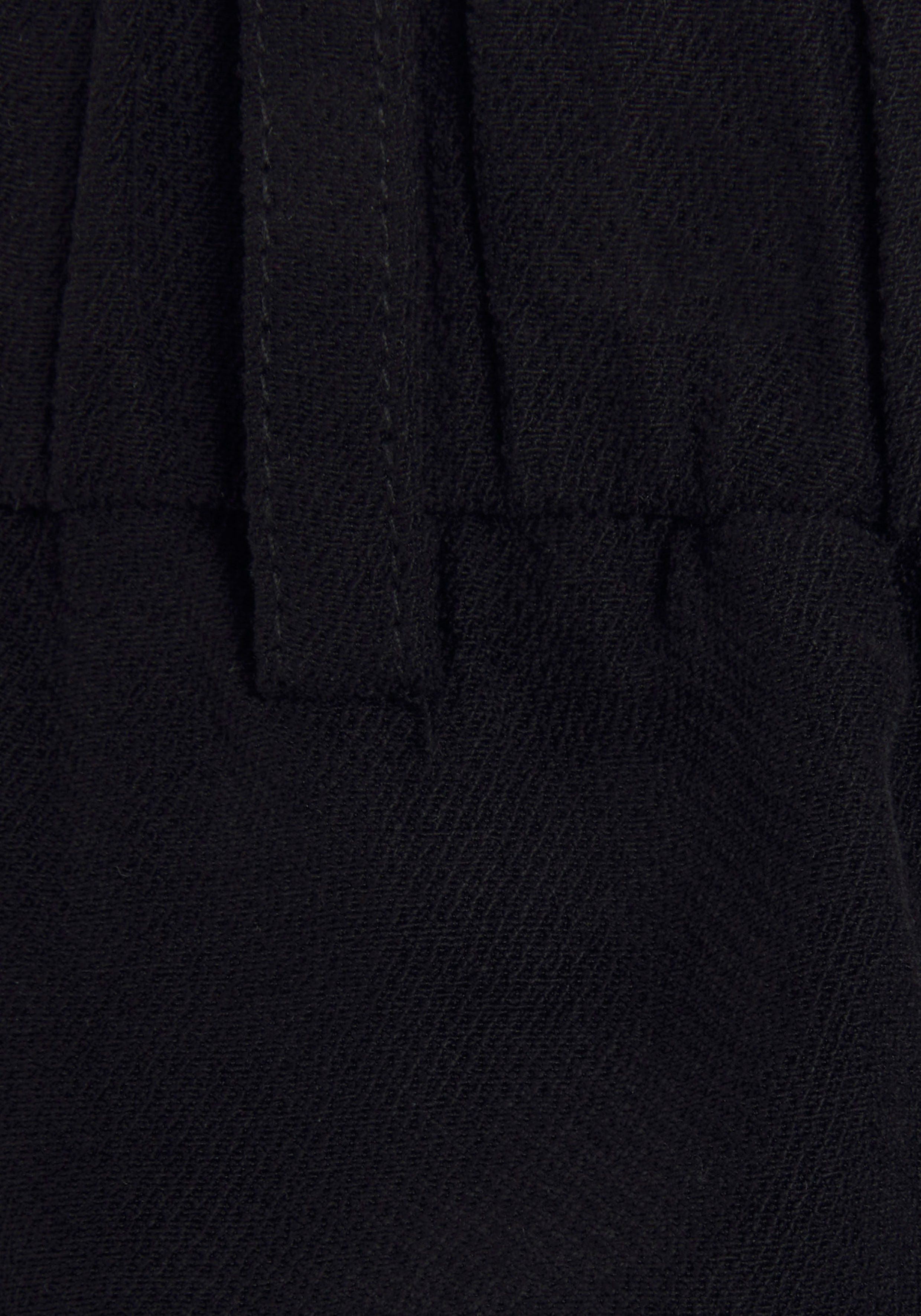 Lascana Geweven short met plooien, korte stofbroek met zakken, elegant
