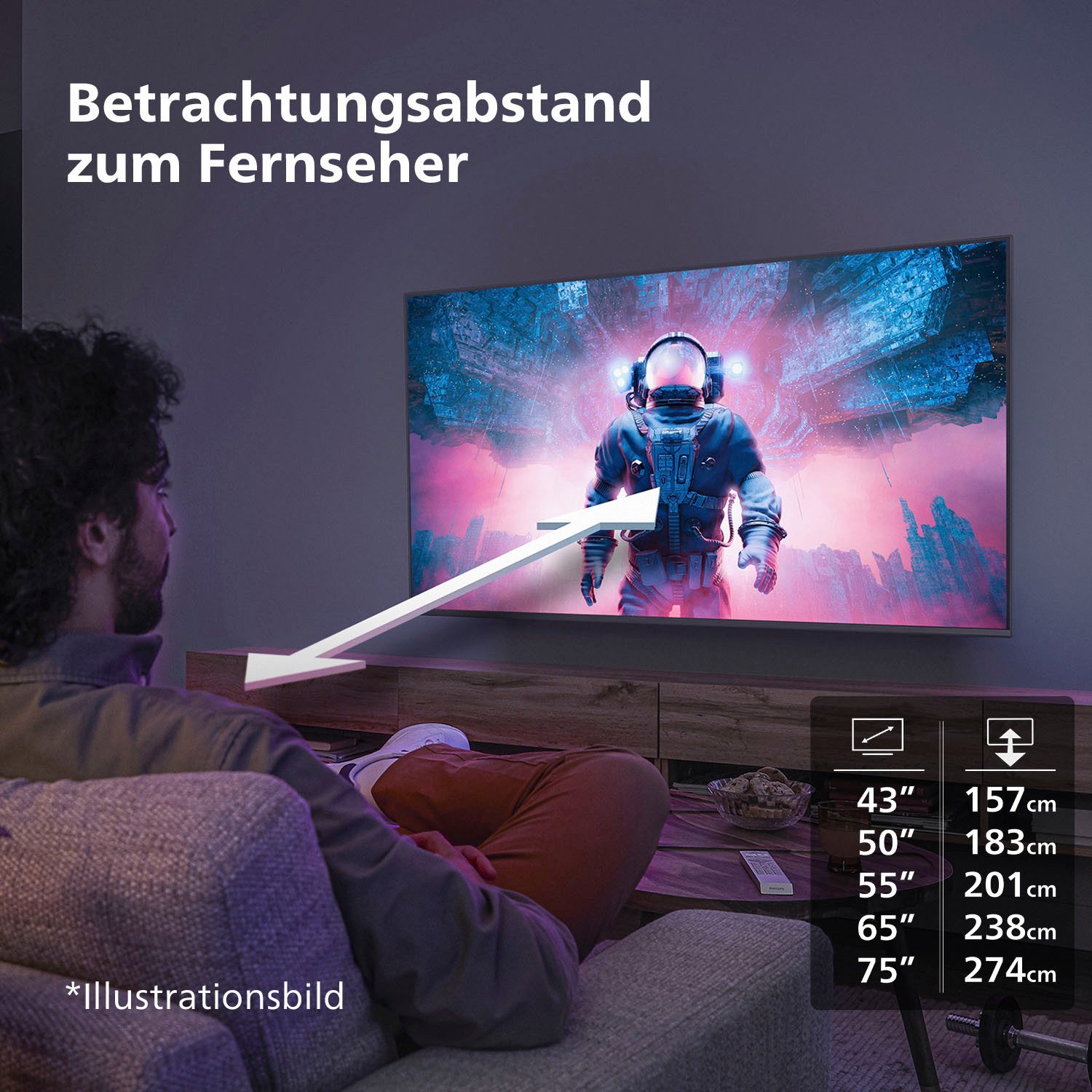 Philips Led-TV, 189 cm / 75", 4K Ultra HD, Smart TV