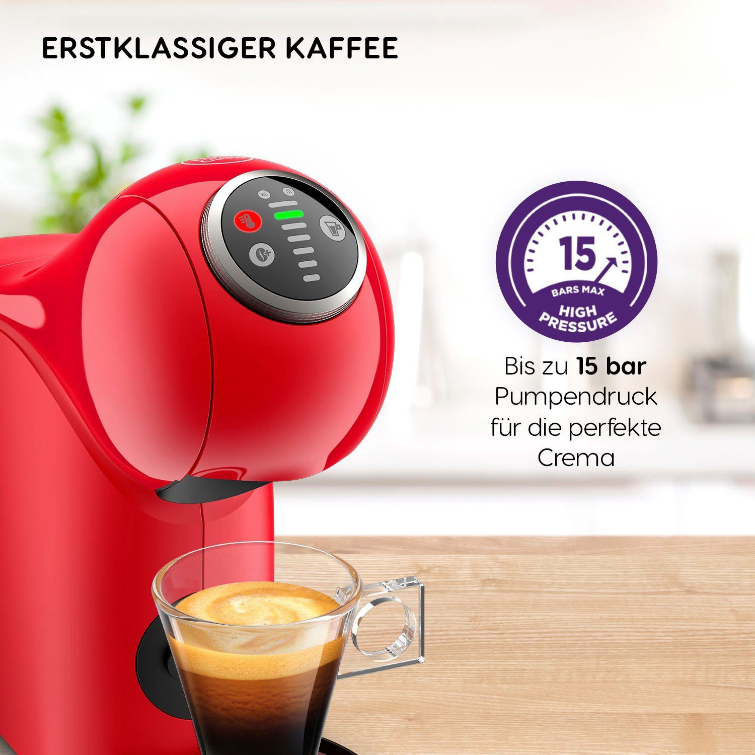 Nescafé Dolce Gusto Koffiecapsulemachine KP3405 Genio S Plus, Temperatuurkeuze, automatische uitschakeling, 0,8 liter waterreservoir