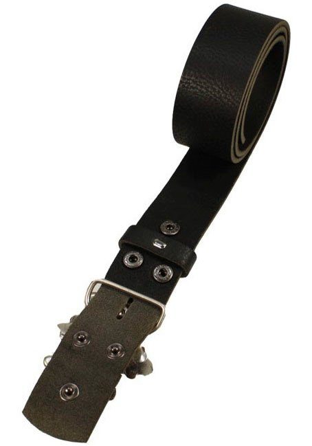 RETTUNGSRING by showroom 019° Leren riem met verwisselbare sluiting "eikenblad", 4cm